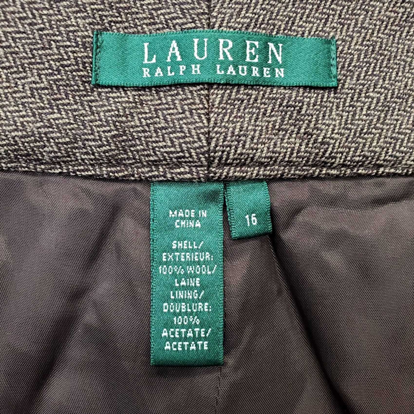 Ralph Lauren Lauren Ralph Lauren Chino Pants Womens 16 Brown Flat Front Wide Leg Hook & Eye Size 38" / US 16 / IT 52 - 7 Thumbnail