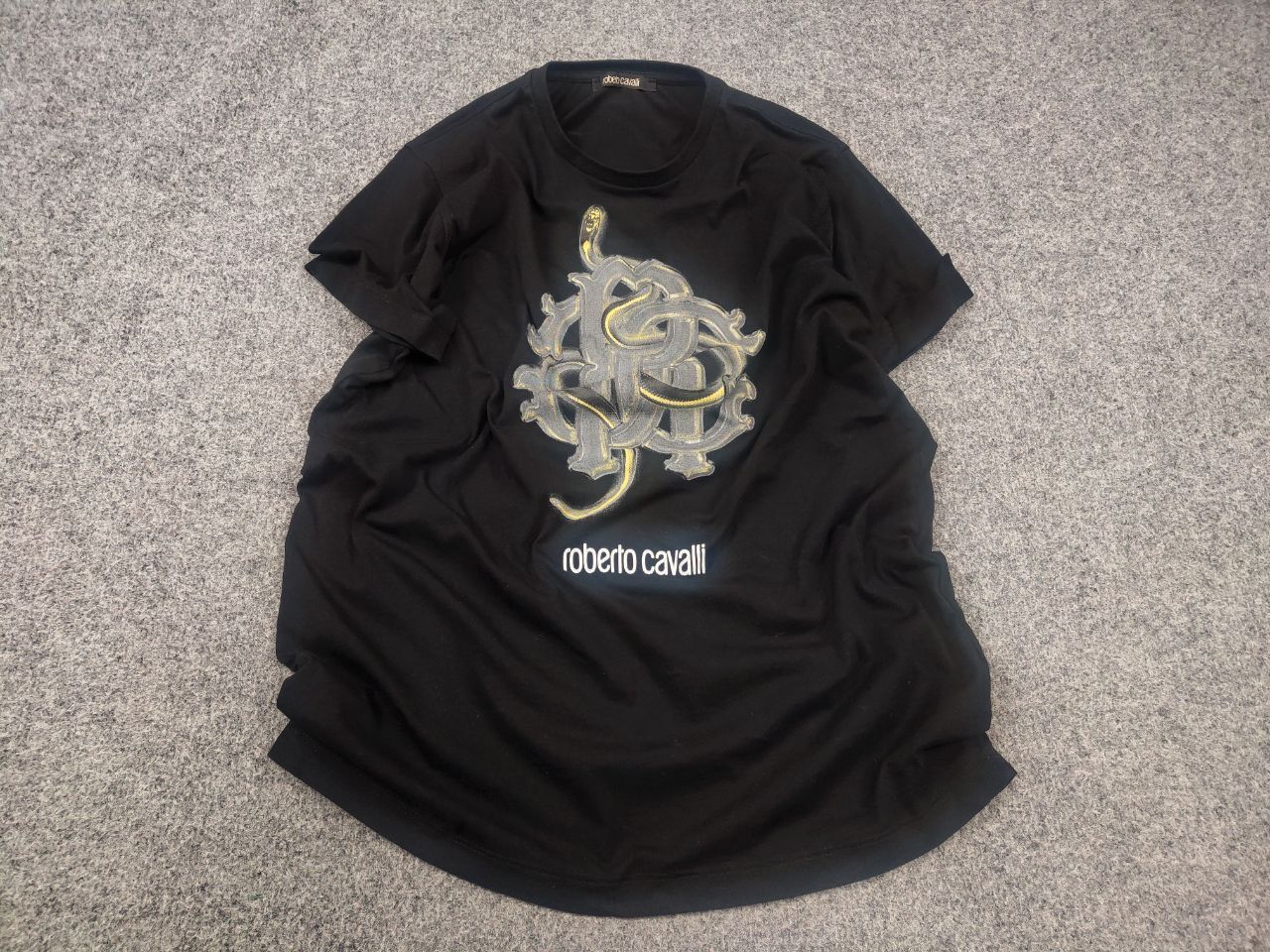 Roberto Cavalli Roberto Cavalli design Cotton Classic Logo snake T Shirt Tee Size US L / EU 52-54 / 3 - 2 Thumbnail