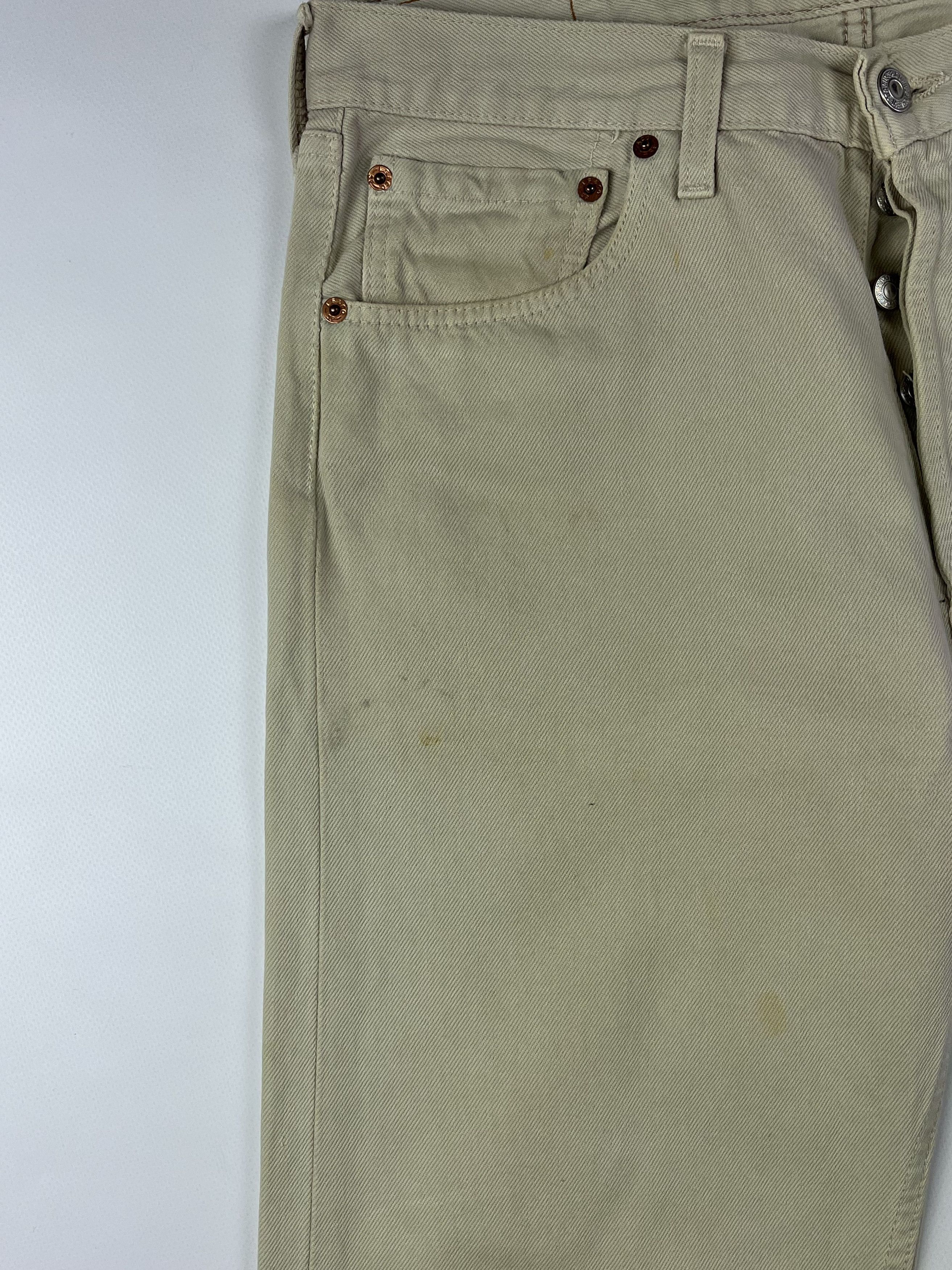 Levi's × Vintage 00s LEVIS 501 Vintage Cream Jean Size US 33 - 6 Thumbnail