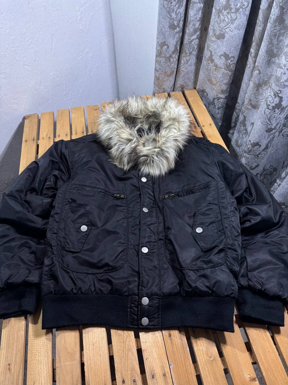 Japanese Brand Vintage FUR Avant Garde Y2K GOA style Bomber Jacket Size US M / EU 48-50 / 2 - 3 Thumbnail
