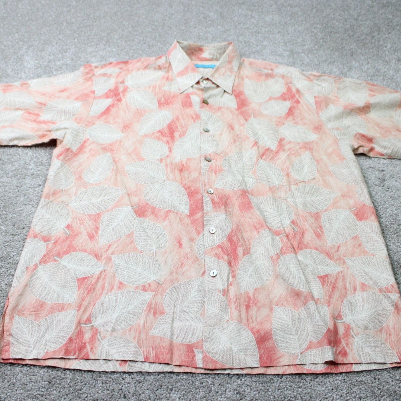 Tori Richard Tori Richard Shirt Mens Large Pink Floral 100% Cotton Lawn Short Sleeve Button Up Size US L / EU 52-54 / 3 - 2 Thumbnail