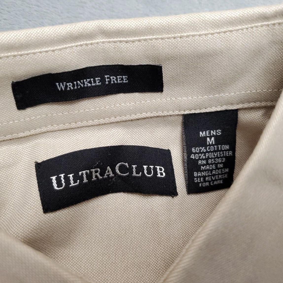Vintage VINTAGE Ultra Club Shirt Mens M Beige Short Sleeve Wrinkle Free Cotton Blend Casual Size US M / EU 48-50 / 2 - 5 Thumbnail