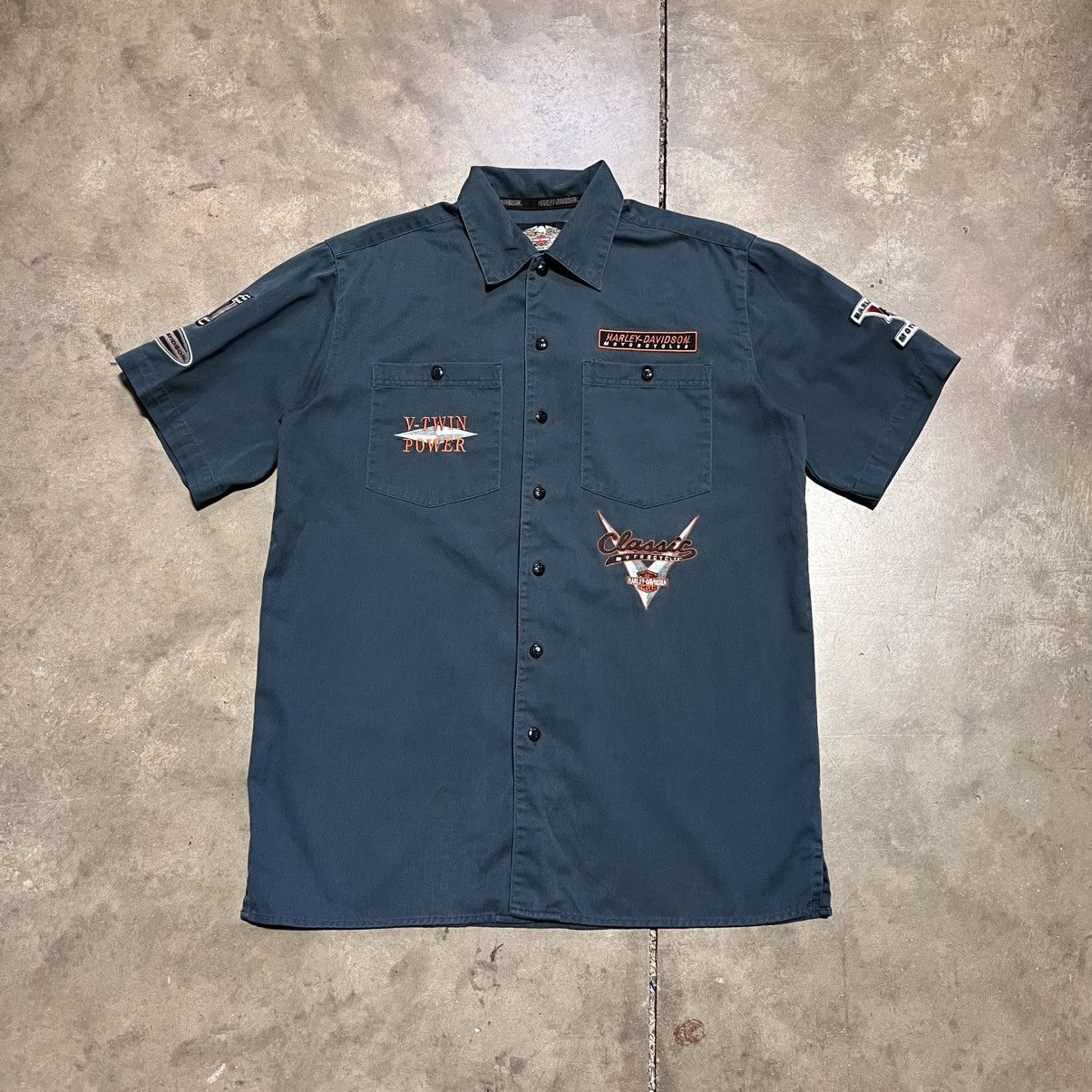 Harley Davidson Vintage Harley Davidson Mechanic Garage Shirt Button Up Y2K Size US M / EU 48-50 / 2 - 1 Thumbnail
