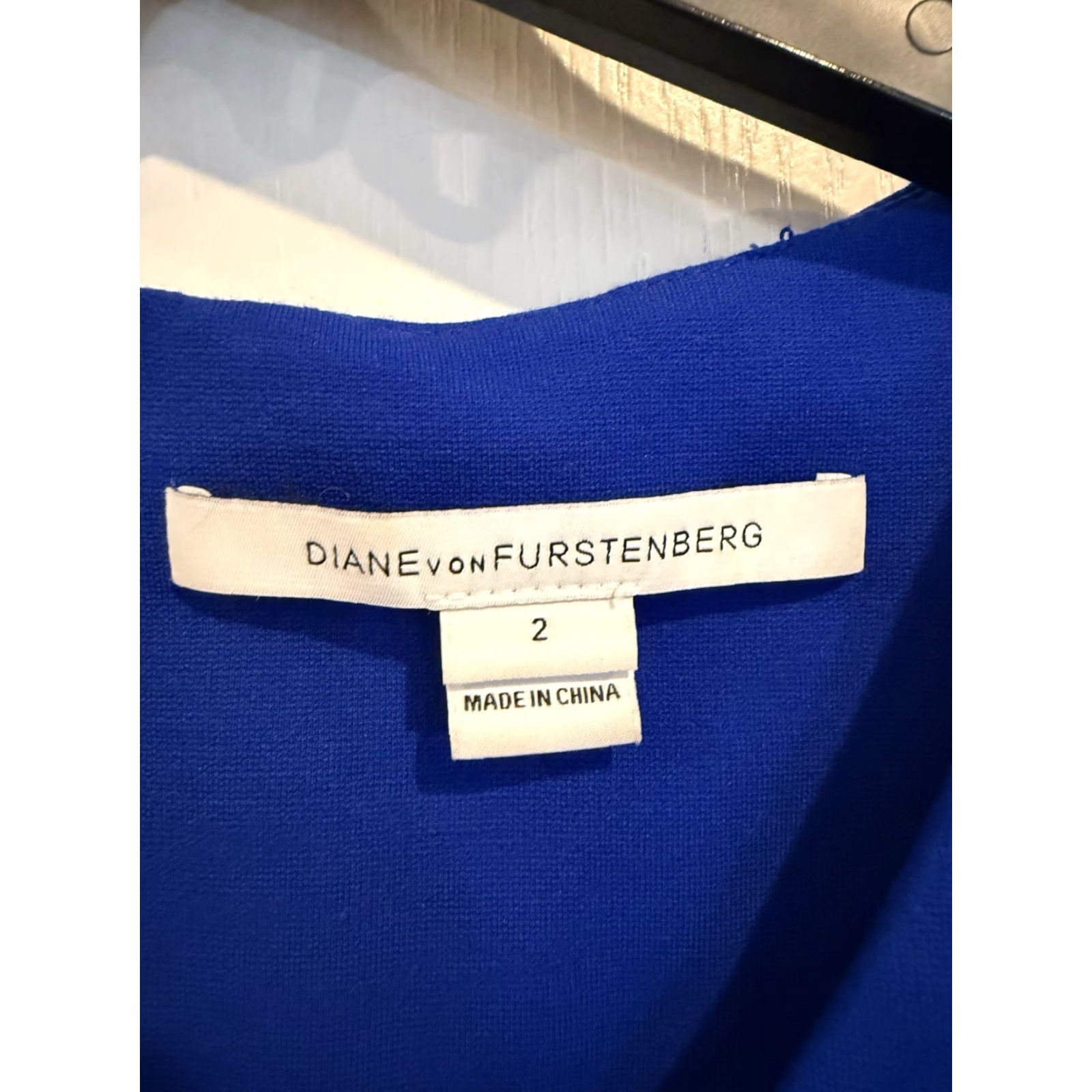 Diane von Furstenberg Diane von Furstenberg Women’s blue V-Neck fit & flare Sleeveless Mini Dress 2 Women Small/Regular 2 Size XS / US 0-2 / IT 36-38 - 4 Thumbnail