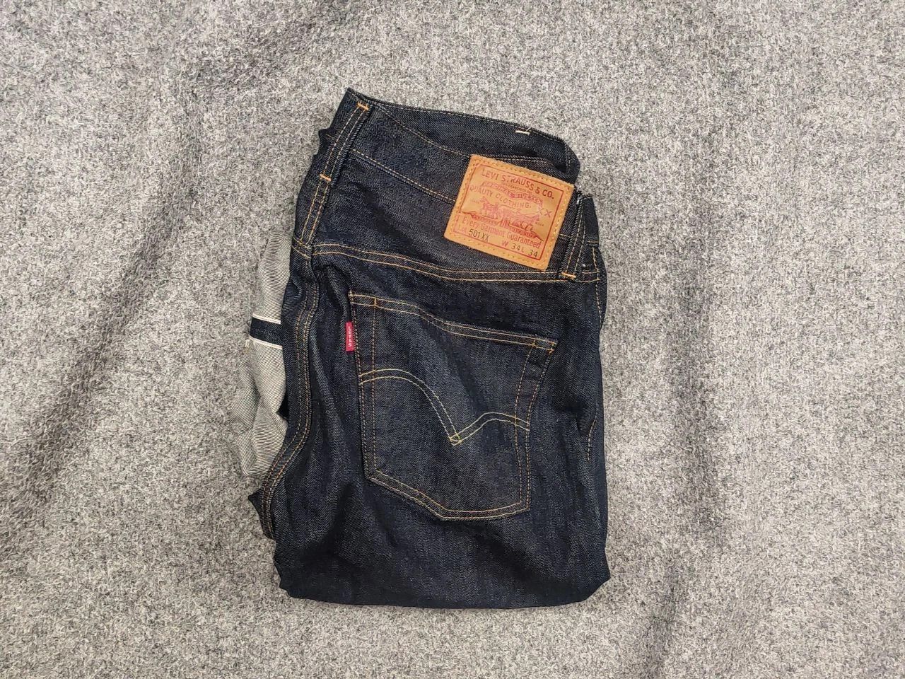 Levi's Levis 501XX Vintage 1955 Selvedge Rigid Denim Big E Japan Size US 34 / EU 50 - 1 Thumbnail