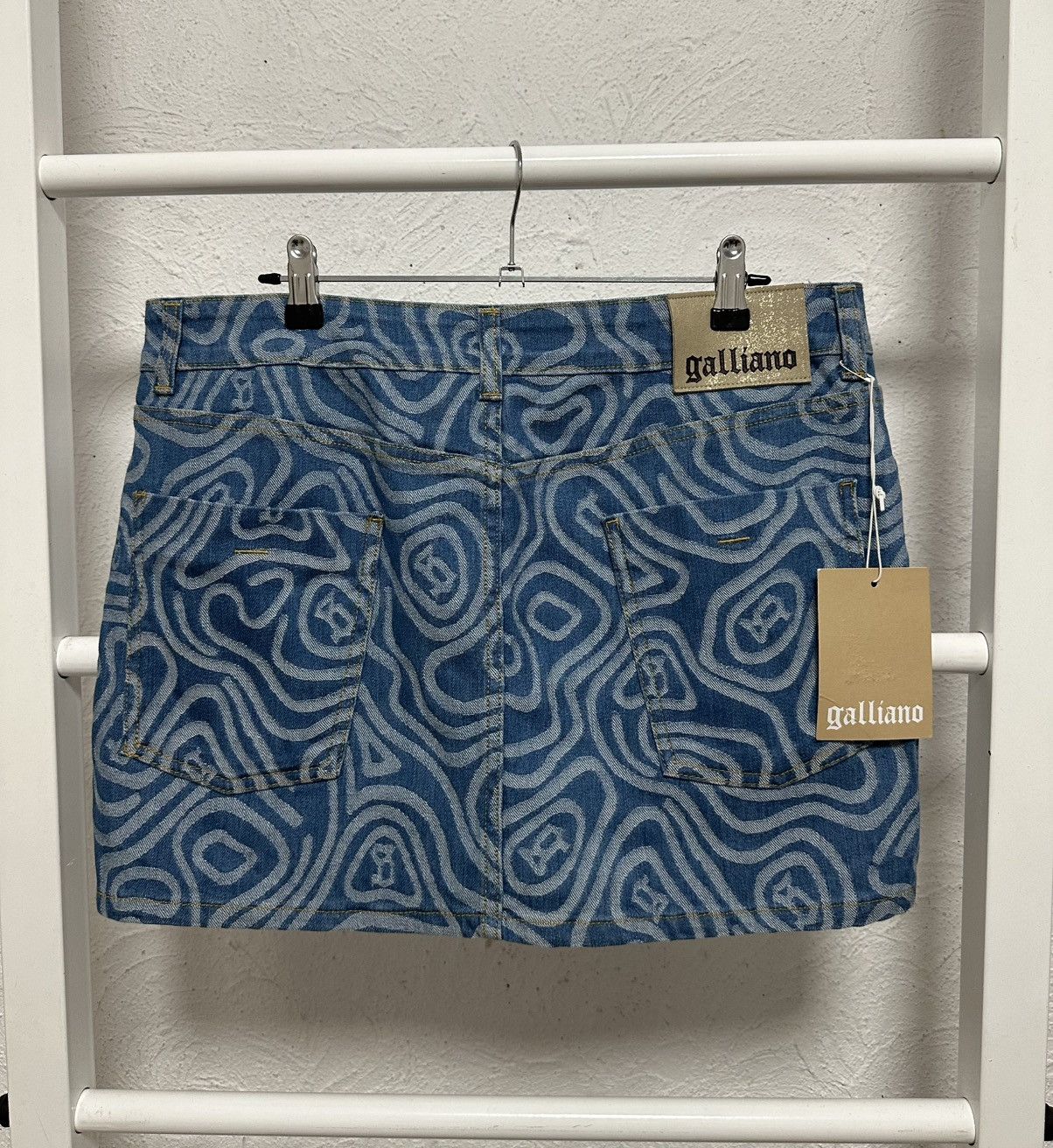 John Galliano Galliano Mini Skirt monogram Size 44 (L) Size 31" - 4 Thumbnail