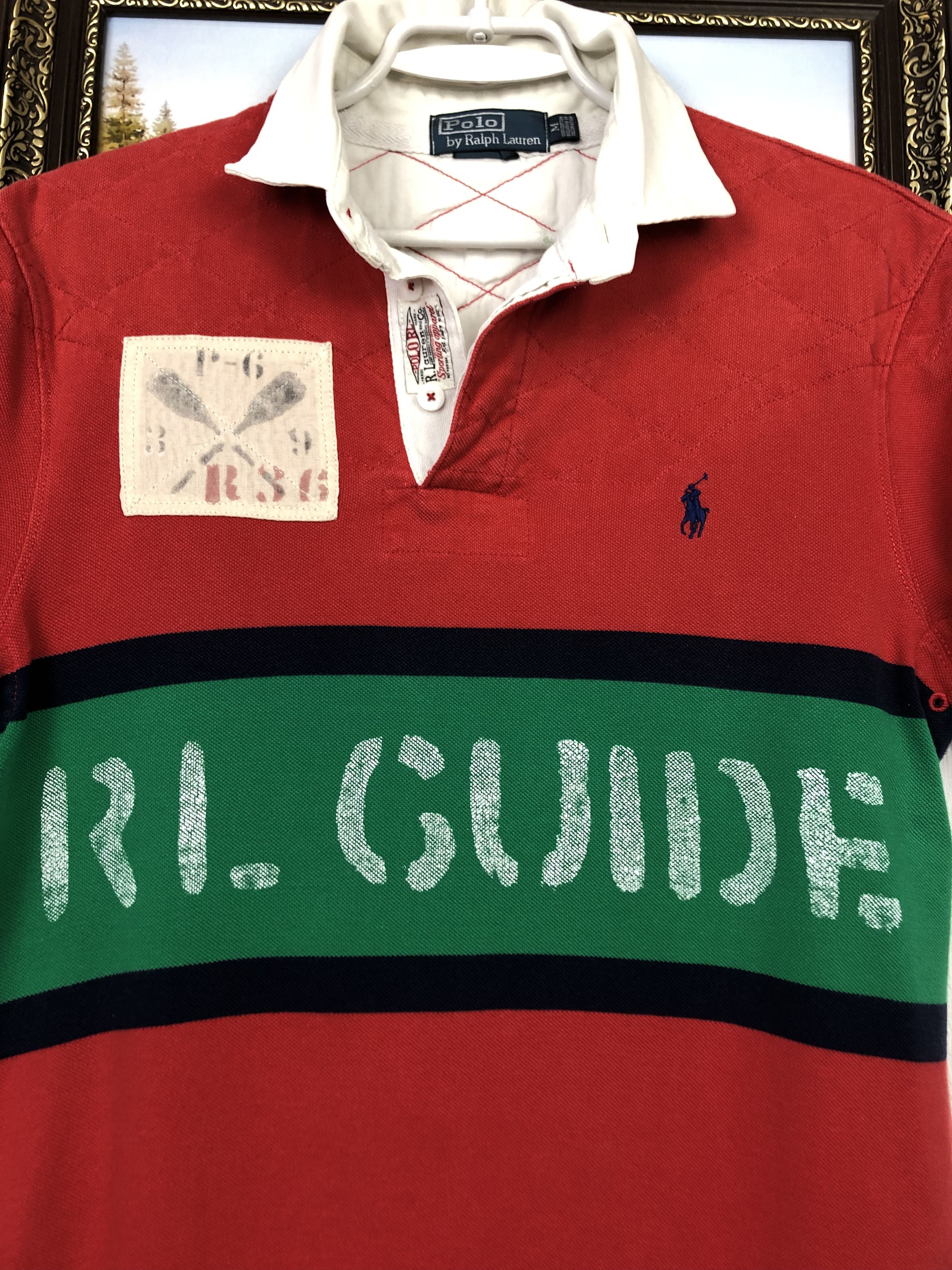 Polo Ralph Lauren Vintage Polo Ralph Lauren Shirt RL Guide Spell Out Slim Fit Size US M / EU 48-50 / 2 - 2 Thumbnail