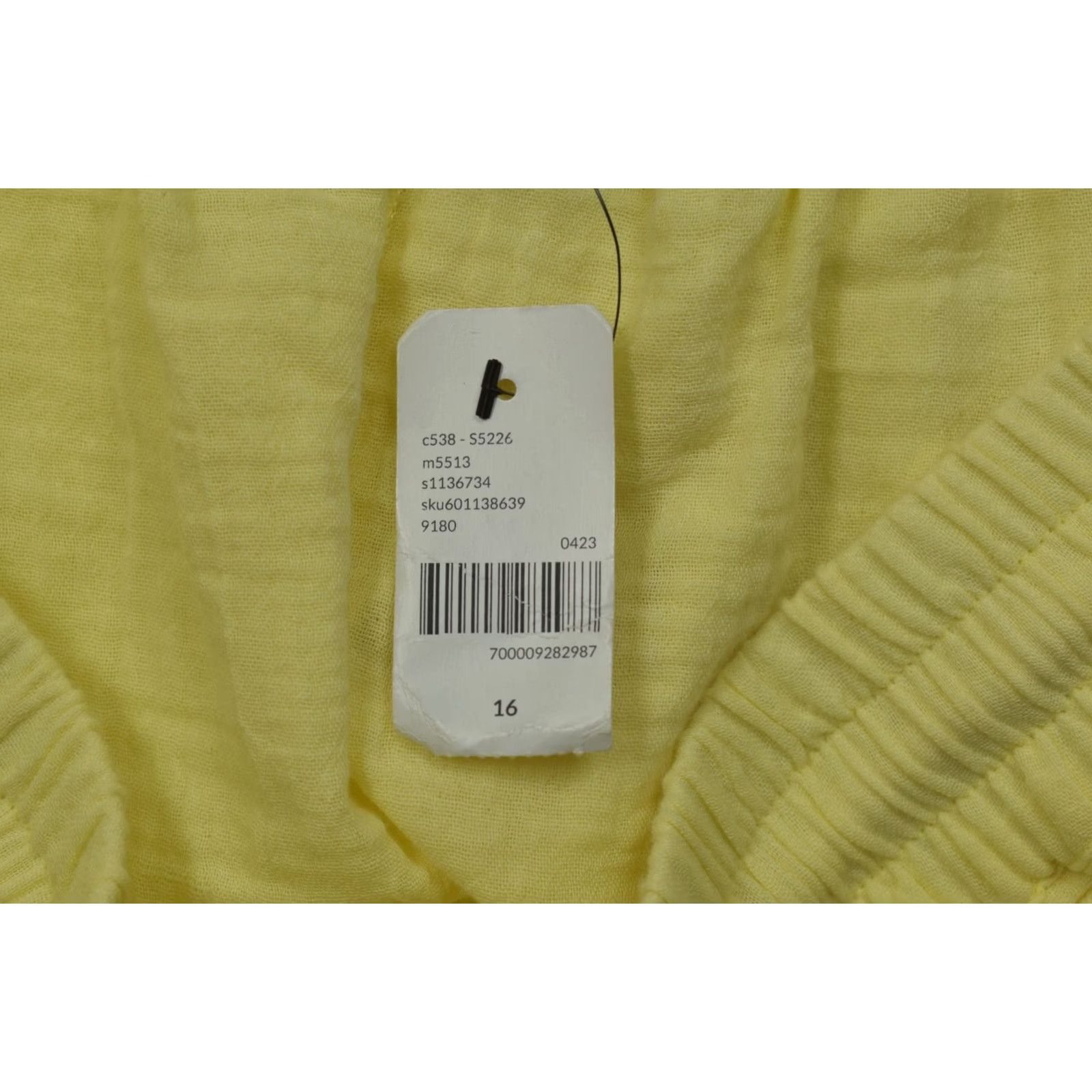 Vintage Lane Bryant Women's Size 16 Yellow 100% Cotton Gauze Pull On Shorts NWT - Solid Chino Casual Spring Summer Womens Size 38" / US 16 / IT 52 - 3 Thumbnail