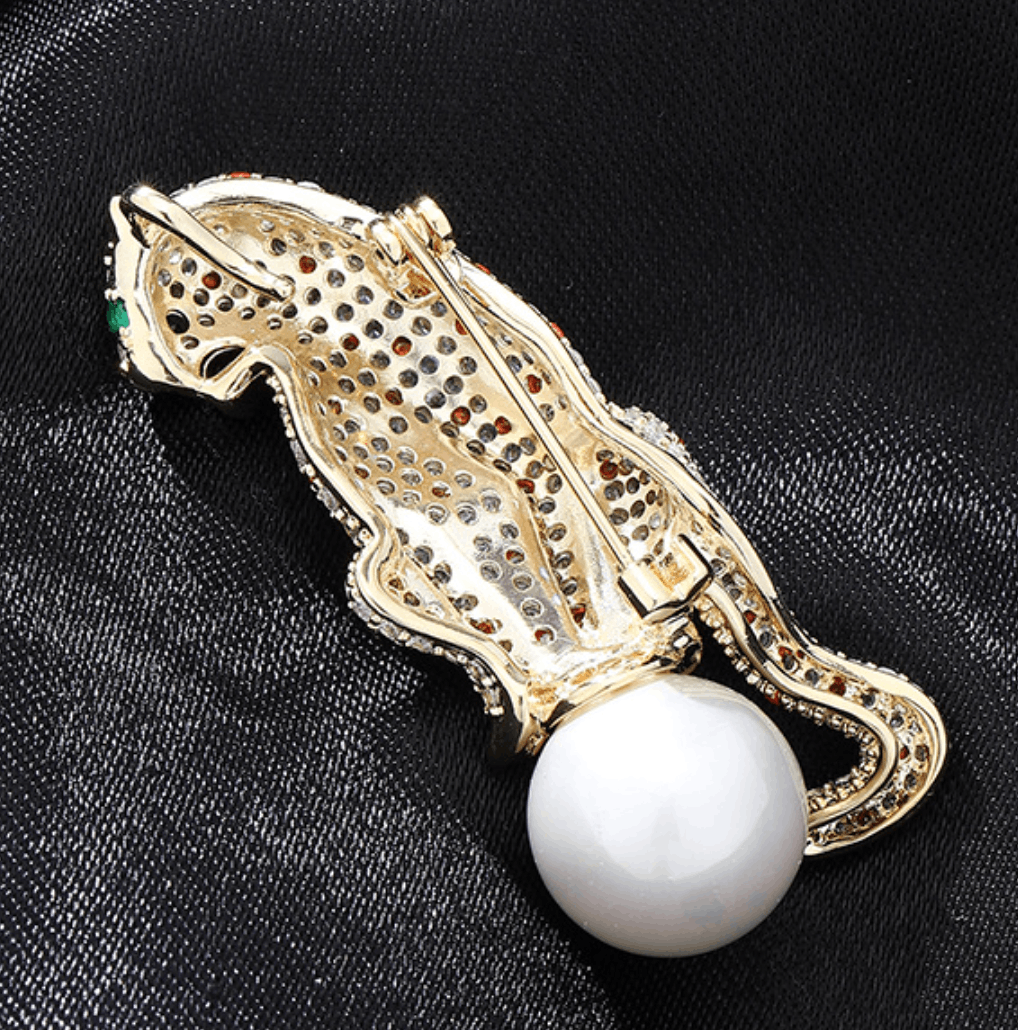 Japanese Brand Elegante Leopard Brooch Size ONE SIZE - 3 Thumbnail