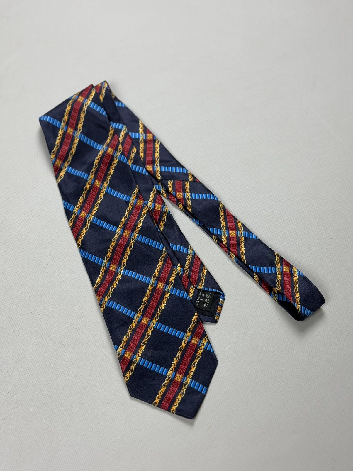 Versace × Vintage Gianni Versace Vintage Patterned Silk Tie Size ONE SIZE - 3 Thumbnail