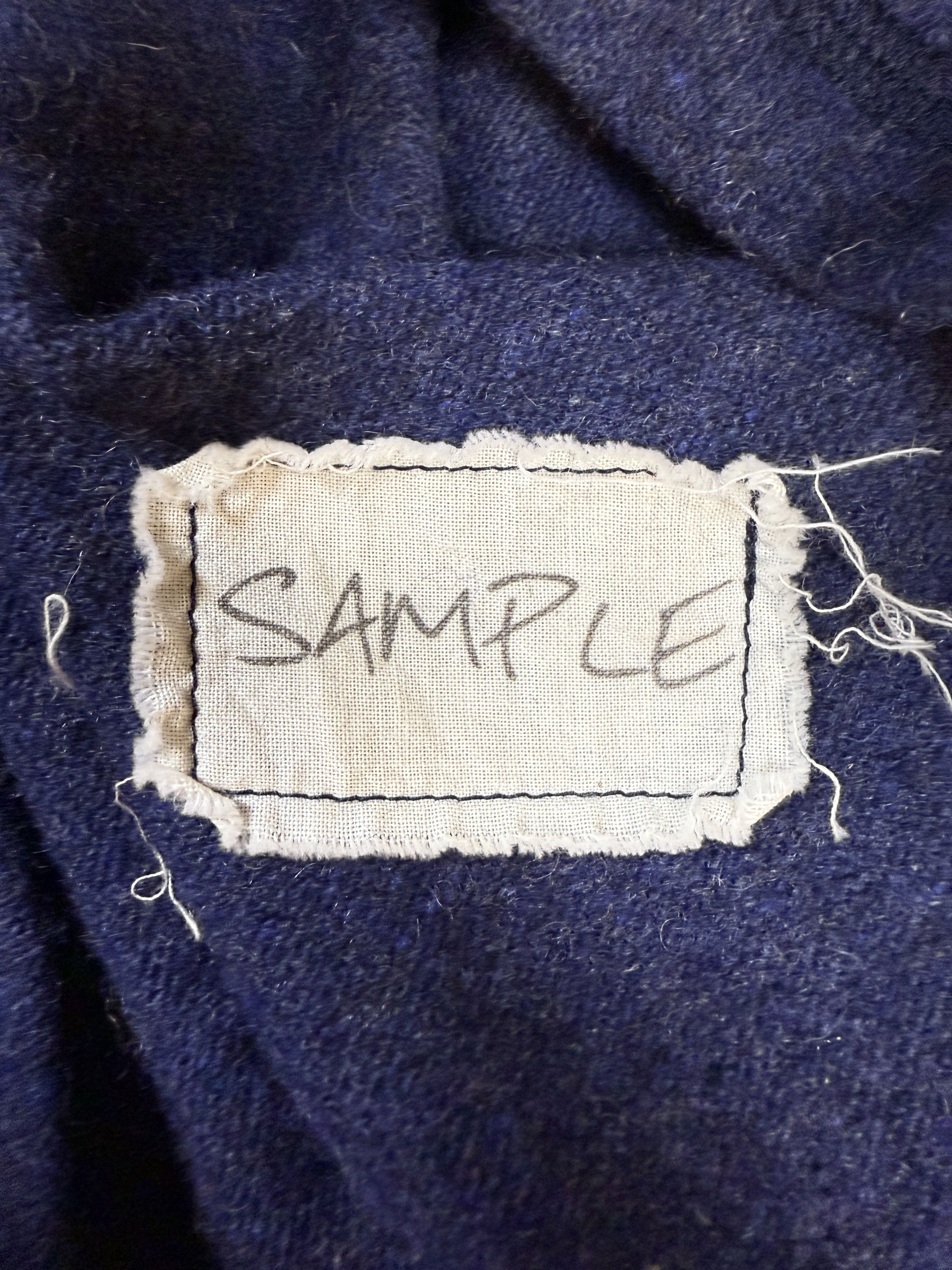 Greg Lauren $950 Greg Lauren SAMPLE Navy Wool Drop Hoodie Size US L / EU 52-54 / 3 - 4 Thumbnail