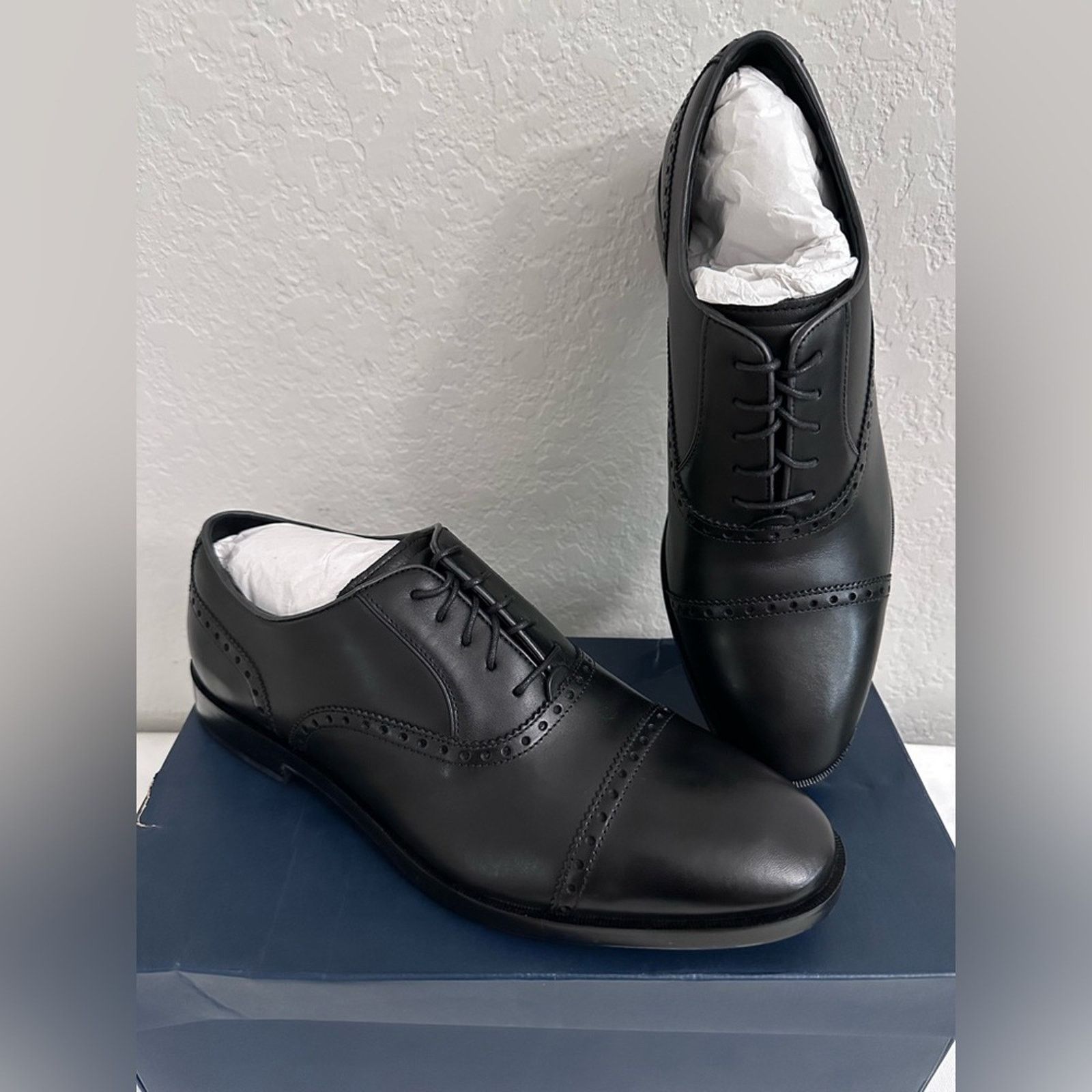 Cole Haan Cole Haan Hamilton Grand Cap Toe Oxford Men 10 Black Size US 10 / EU 43 - 1 Thumbnail