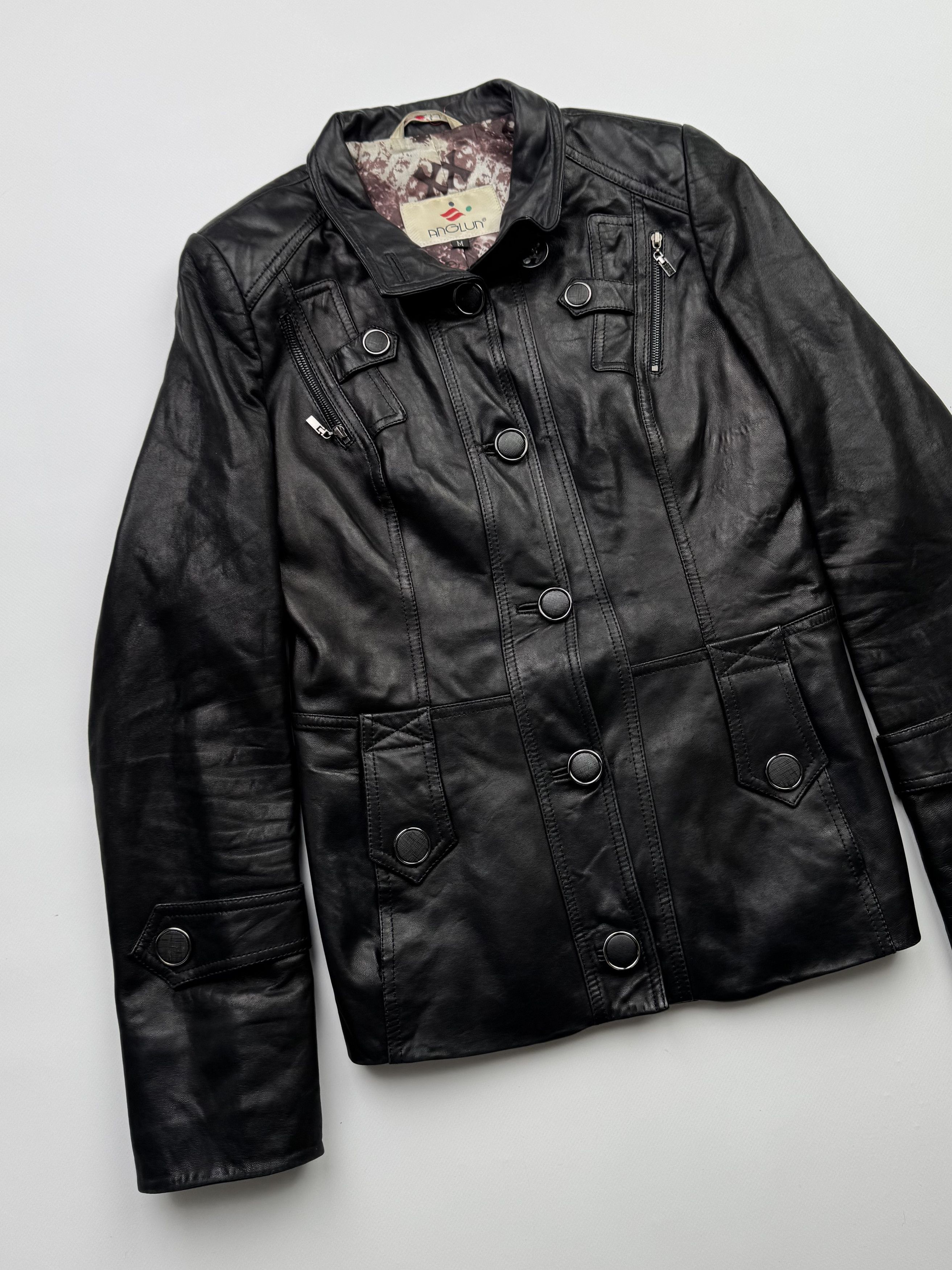Vintage Vintage Leather Jacket With Straps B495(V51)E2 Size M / US 6-8 / IT 42-44 - 2 Thumbnail