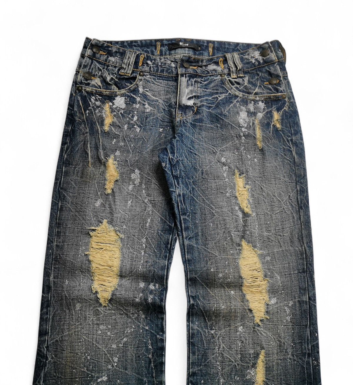 Japanese Brand Flare Jeans MIDAS MACHIAVEL ANY THING Like Undercover Denim Size US 32 / EU 48 - 4 Thumbnail