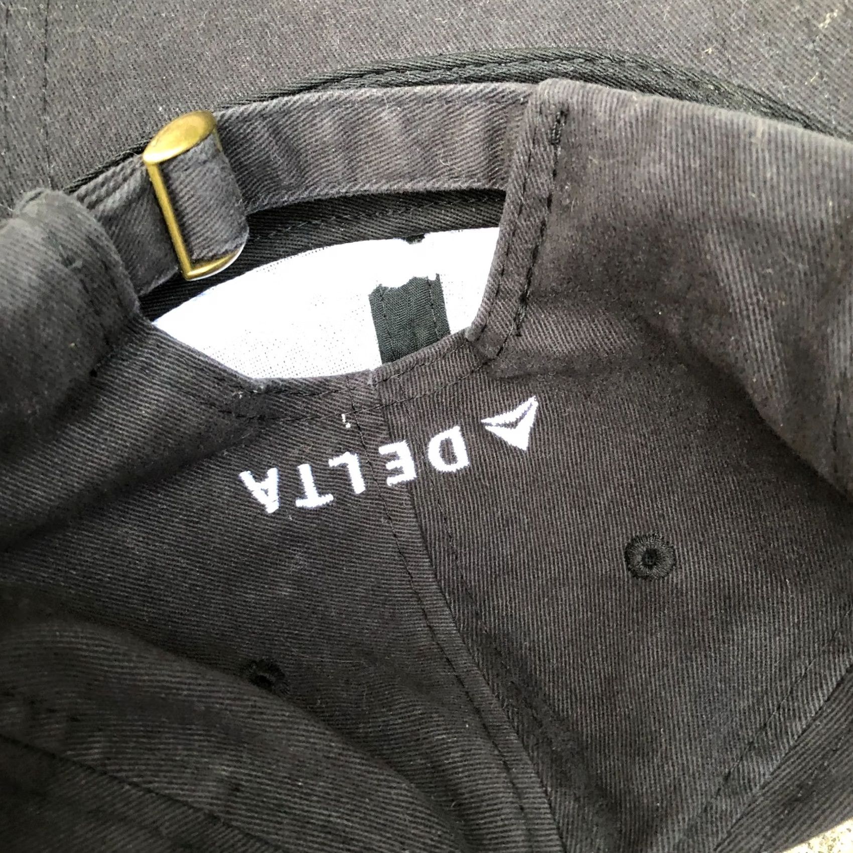 Delta VINTAGE Delta Airlines Hat Men One Size Black Adjustable Cap Size ONE SIZE - 4 Thumbnail
