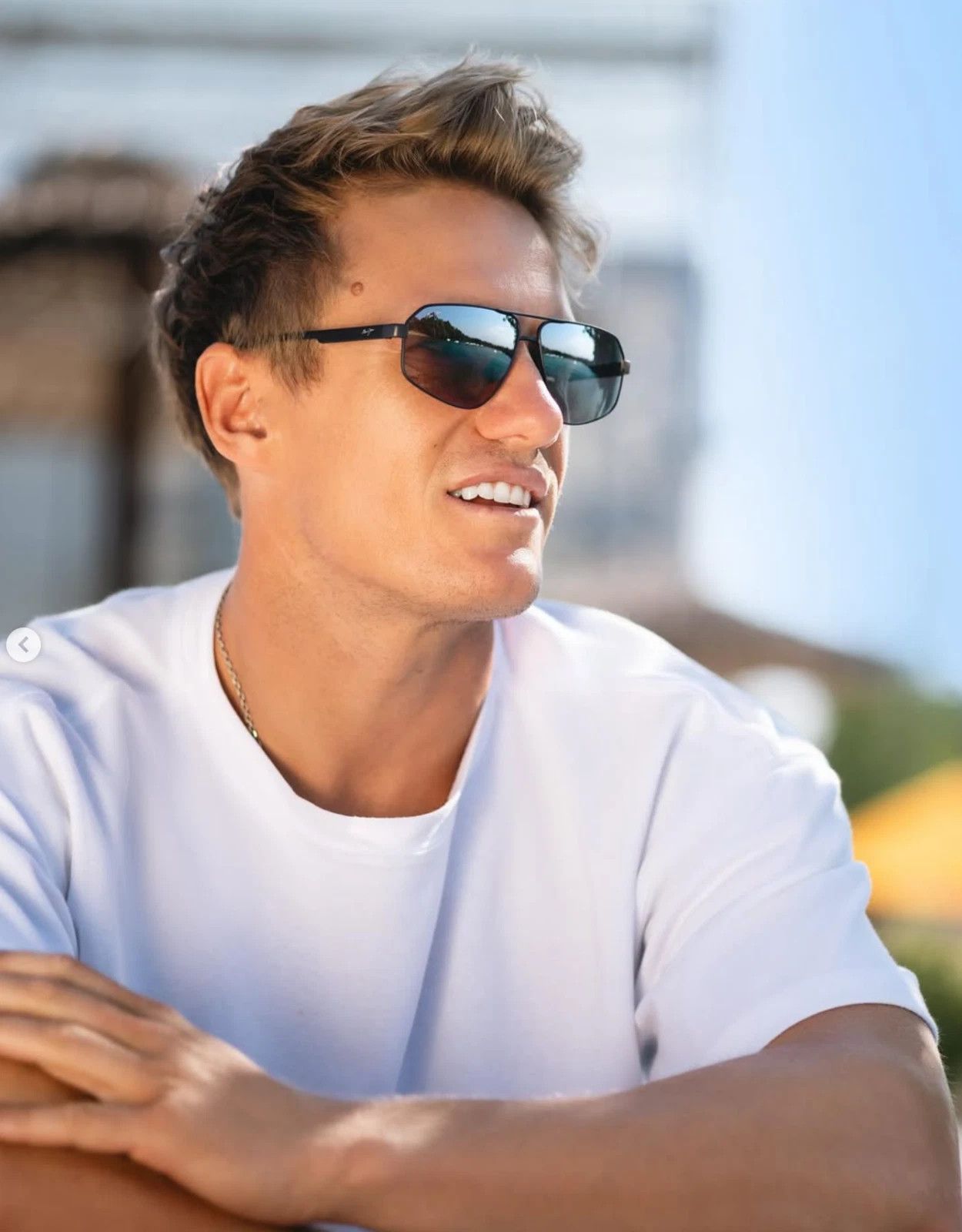 Maui Jim MAUI JIM KEAWĀWA POLAR Aviator Sunglasses Size ONE SIZE - 4 Thumbnail