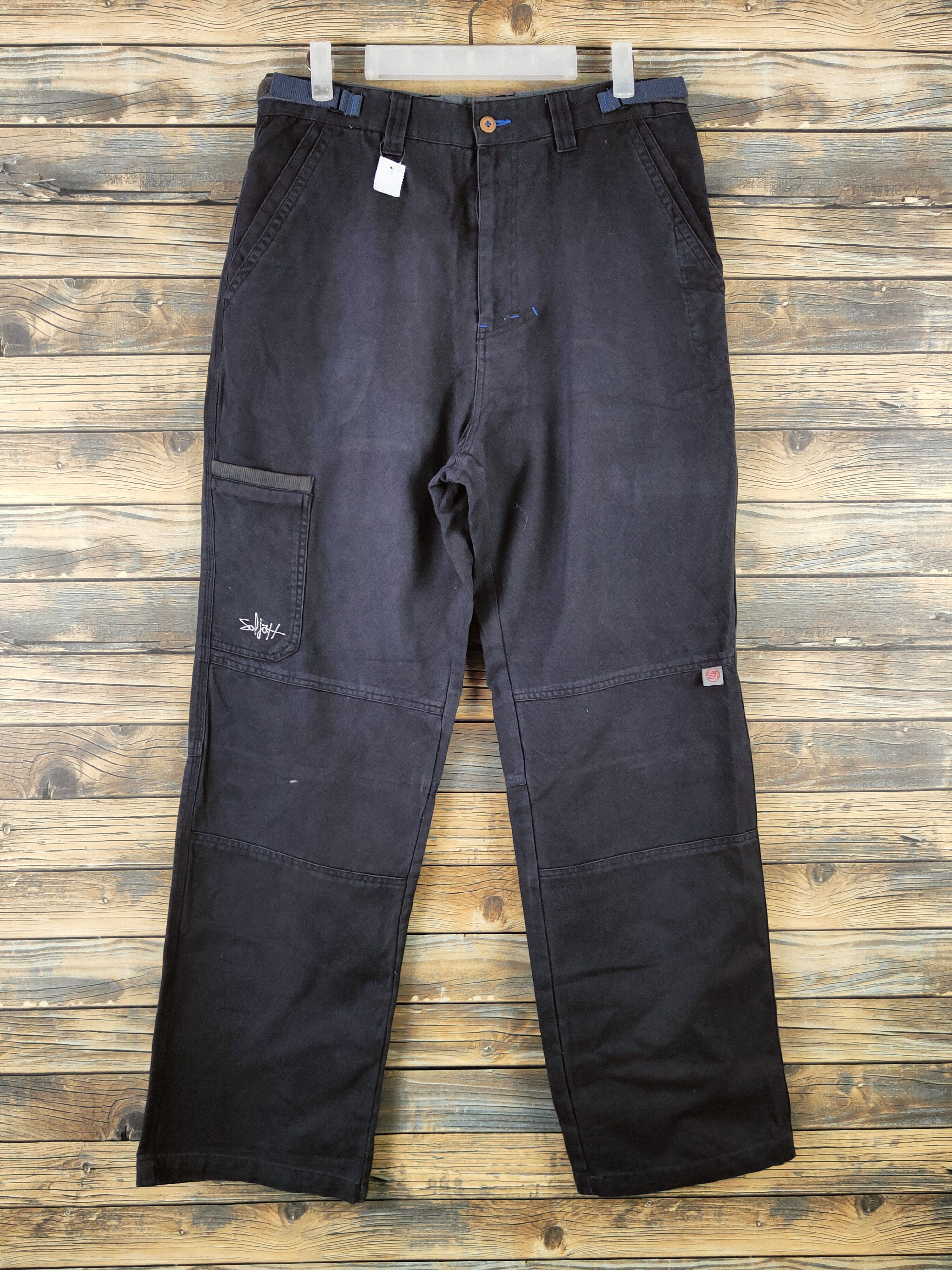 Japanese Brand DL Soljah Black Multipocket Tactical Cargo Pants #1964 Size US 32 / EU 48 - 1 Thumbnail