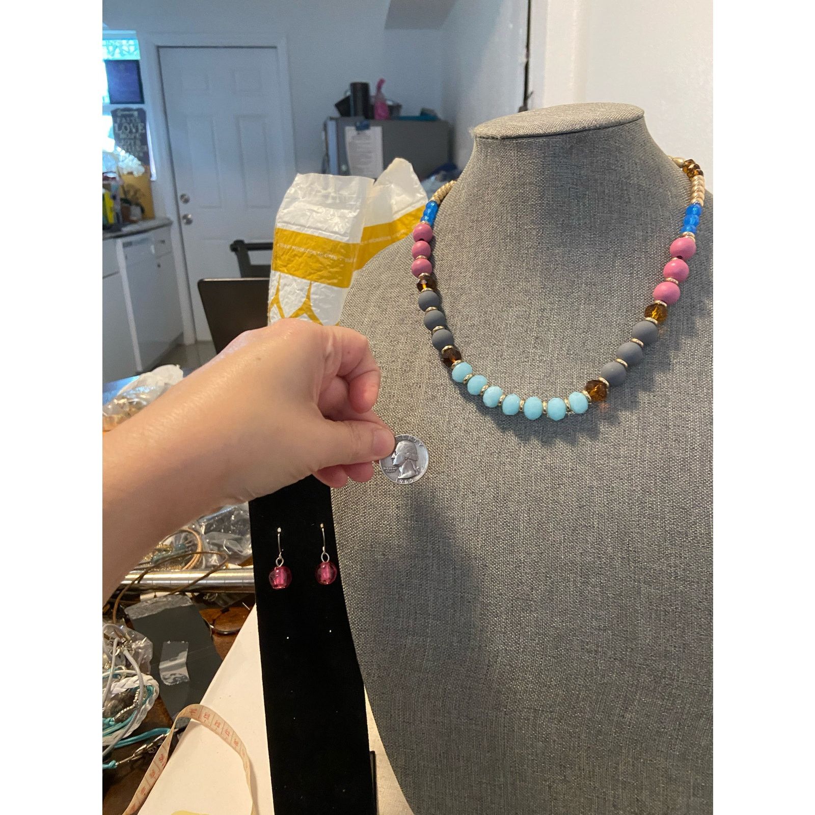 Other colorful Bead Necklace with earrings Size ONE SIZE - 2 Thumbnail
