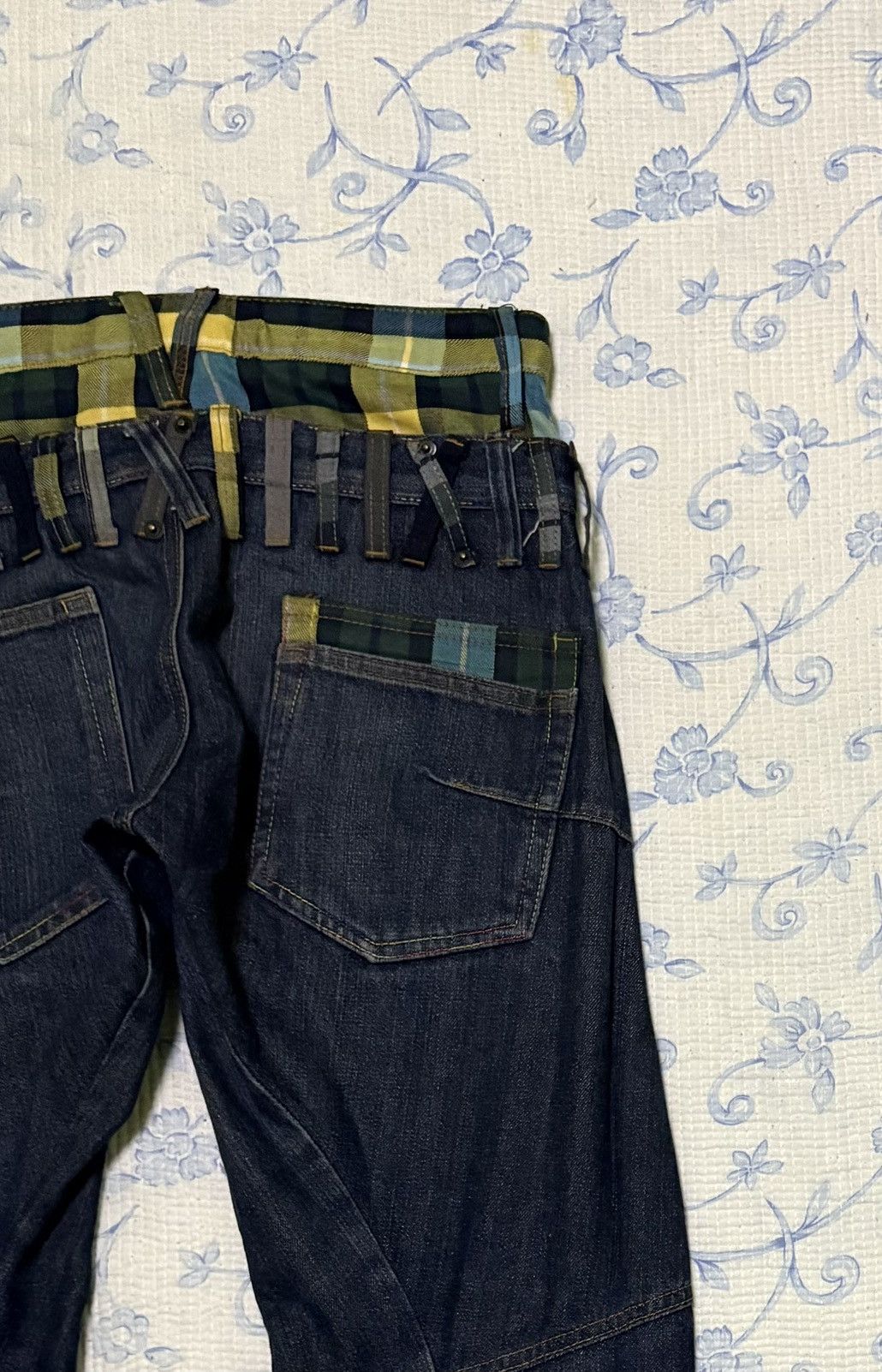 Japanese Brand Japanese BRTH Breath Double Waist Jeans Streetwear Denim Size US 31 - 13 Thumbnail