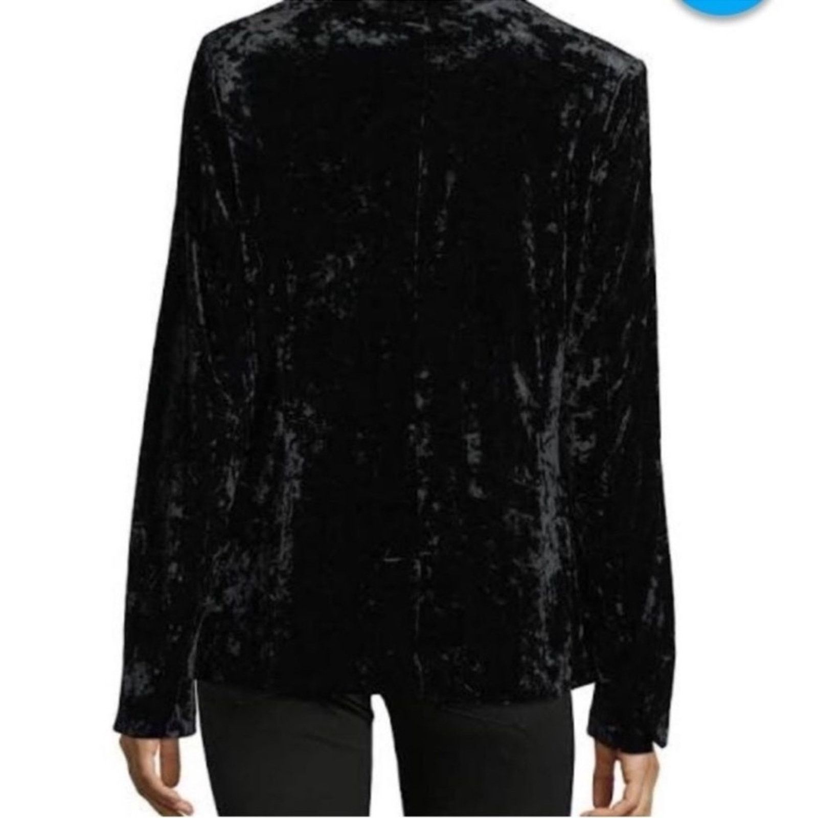 Sanctuary Sanctuary Formal Crushed Velvet Blazer Jacket Black Size L Size L / US 10 / IT 46 - 2 Thumbnail