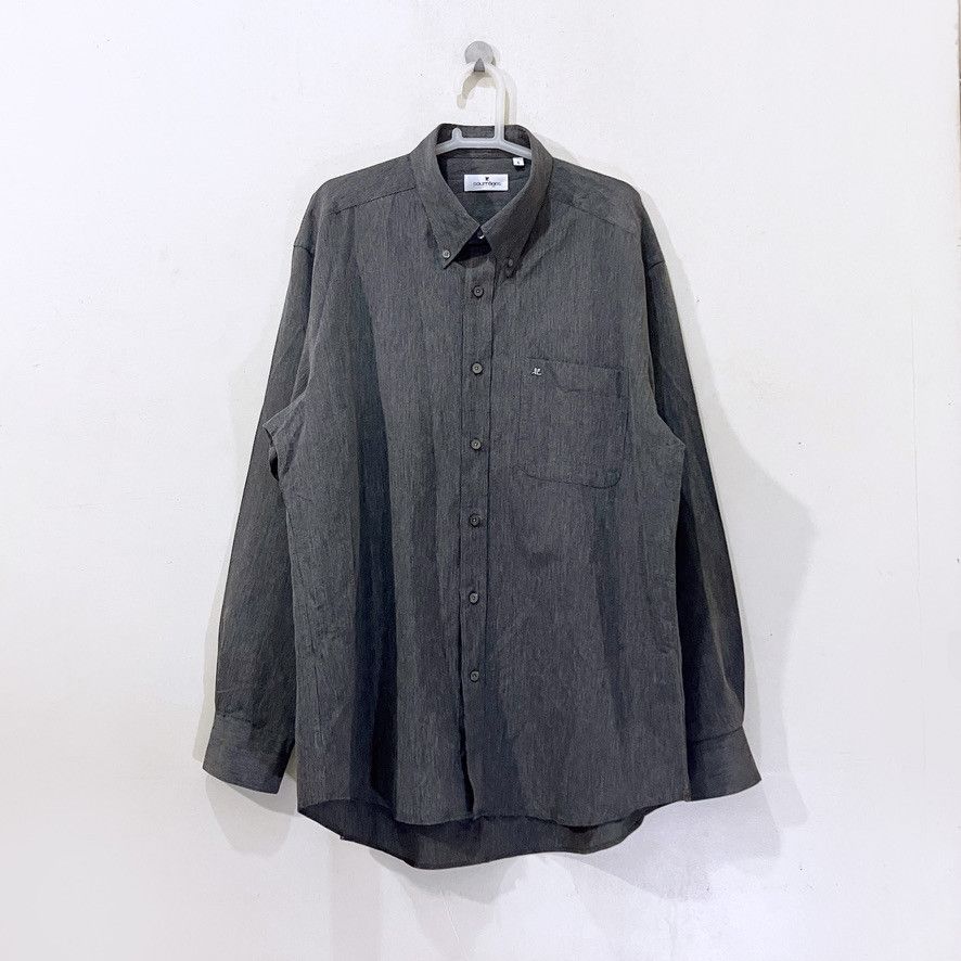 Courreges Gray Long Sleeve Pocket Shirt Size US XXL / EU 58 / 5 - 1 Thumbnail