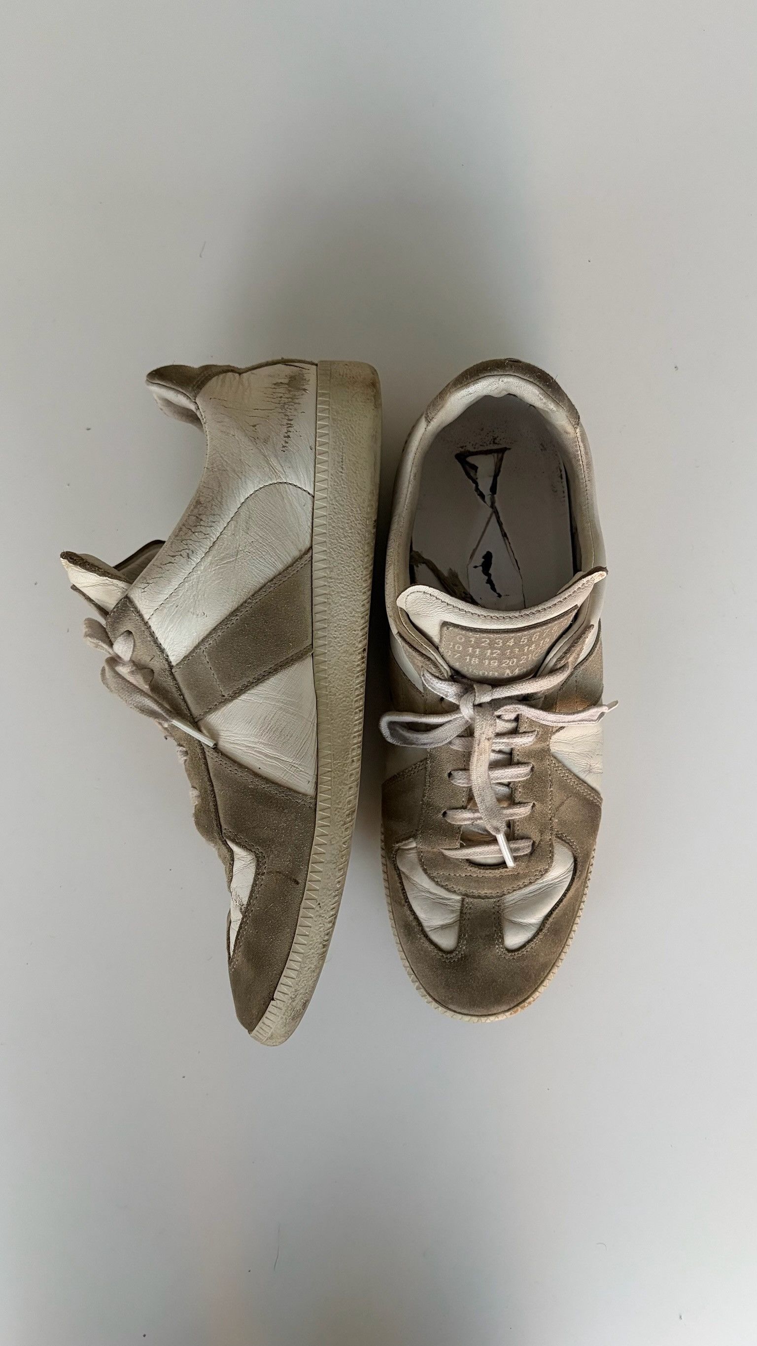 Maison Margiela 2010s Maison Margiela GAT Replica Double White Sneakers Size US 10 / EU 43 - 2 Thumbnail