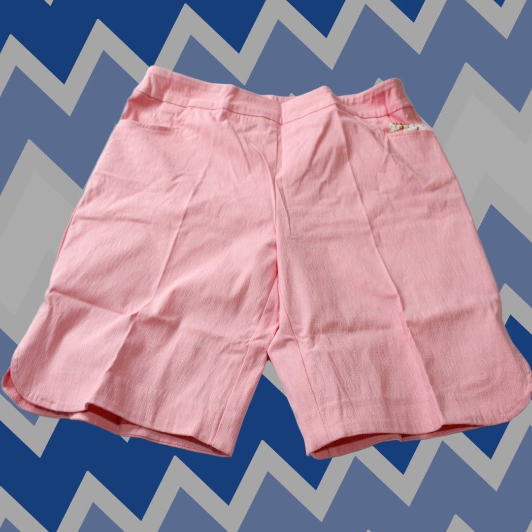 Vintage Jenna Rose Women's Plus Stretch Tulip-Hem Pull-On Shorts CN6 Prism Pink Size 1X Size 40" / US 18 - 1 Thumbnail