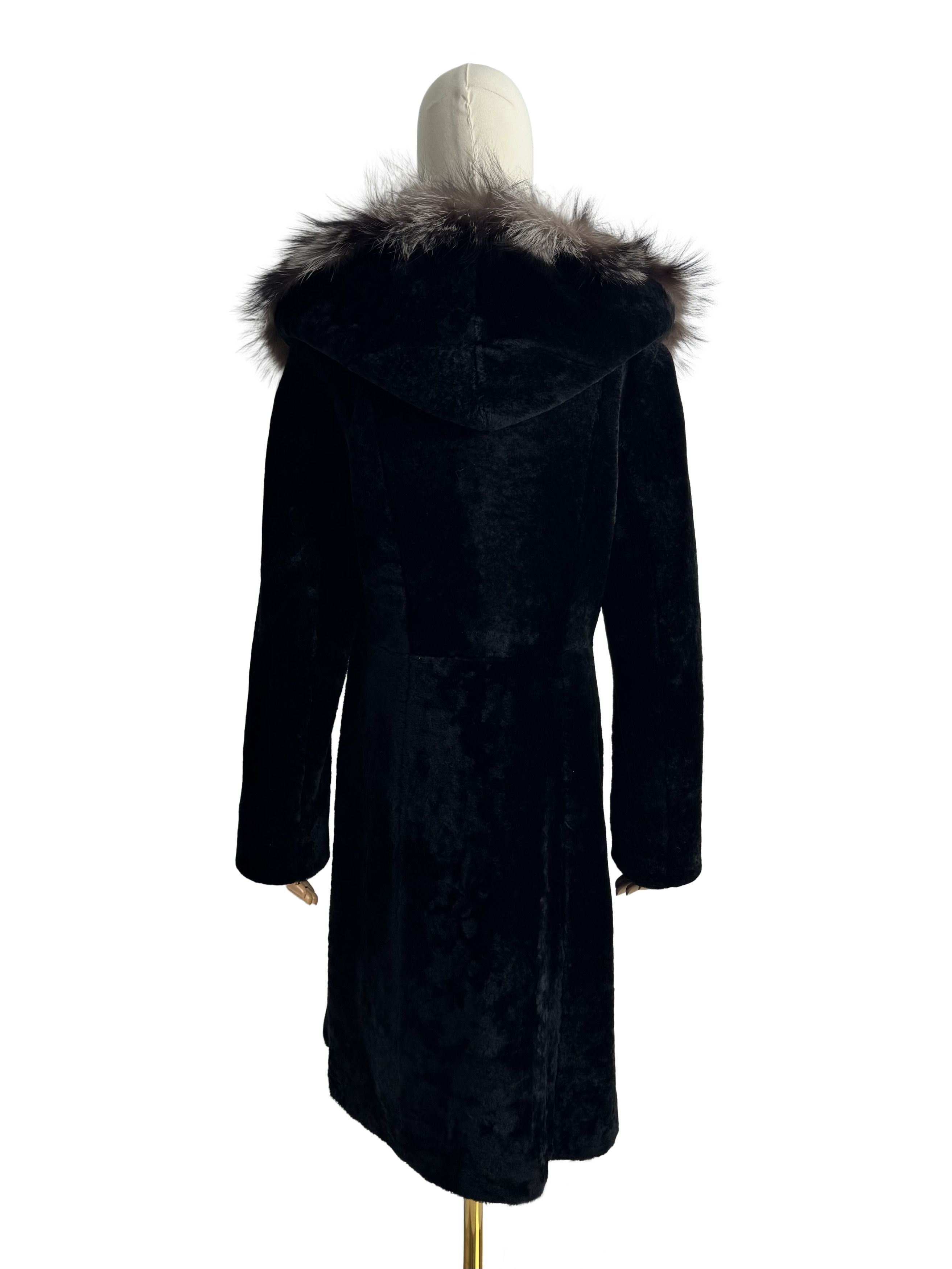 Vintage Vintage Real Lambskin Hooded Coat Size L / US 10 / IT 46 - 5 Thumbnail