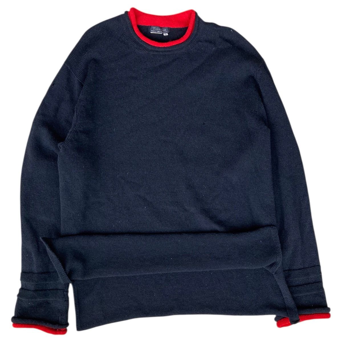 Yohji Yamamoto 90s Y's For Men Yohji Yamamoto Layered Cuff Knit Sweater Size US L / EU 52-54 / 3 - 1 Thumbnail