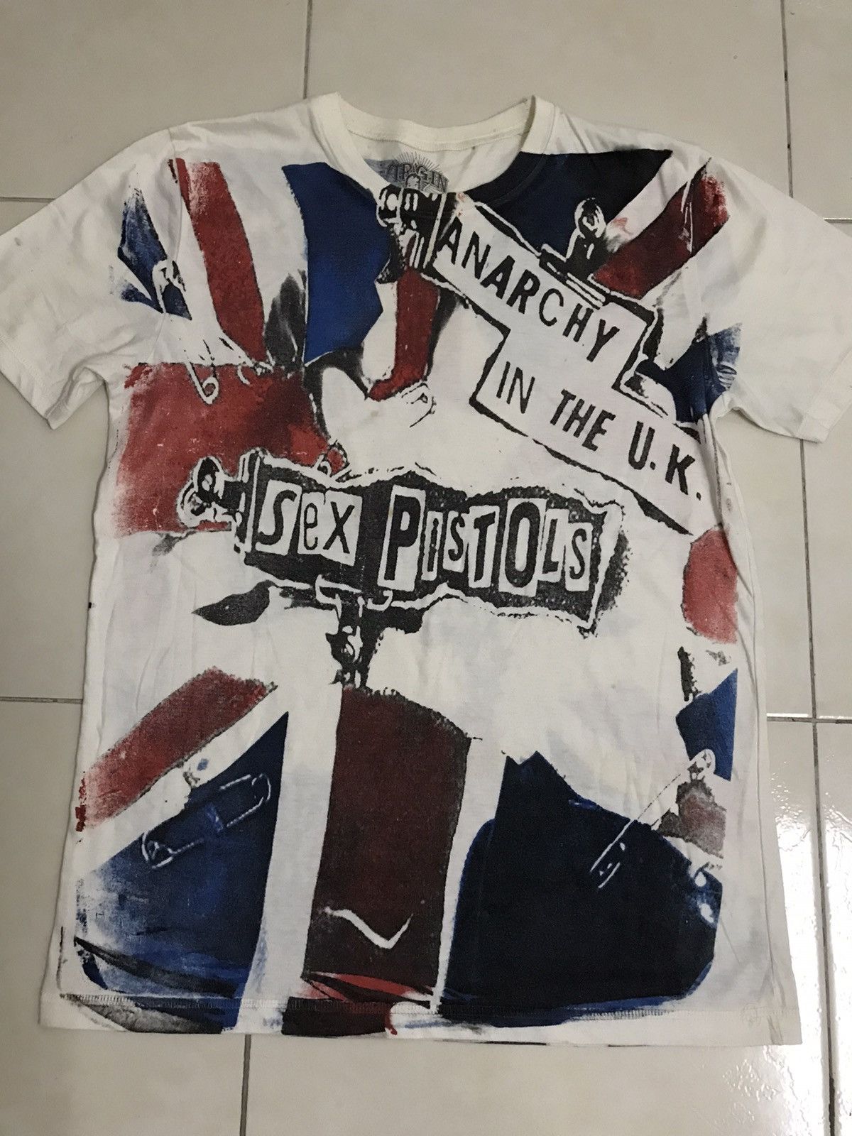Band Tees × Vintage Vintage Sex Pistols Uk Tour T Shirt Punk Virgin Tee Size US M / EU 48-50 / 2 - 4 Thumbnail