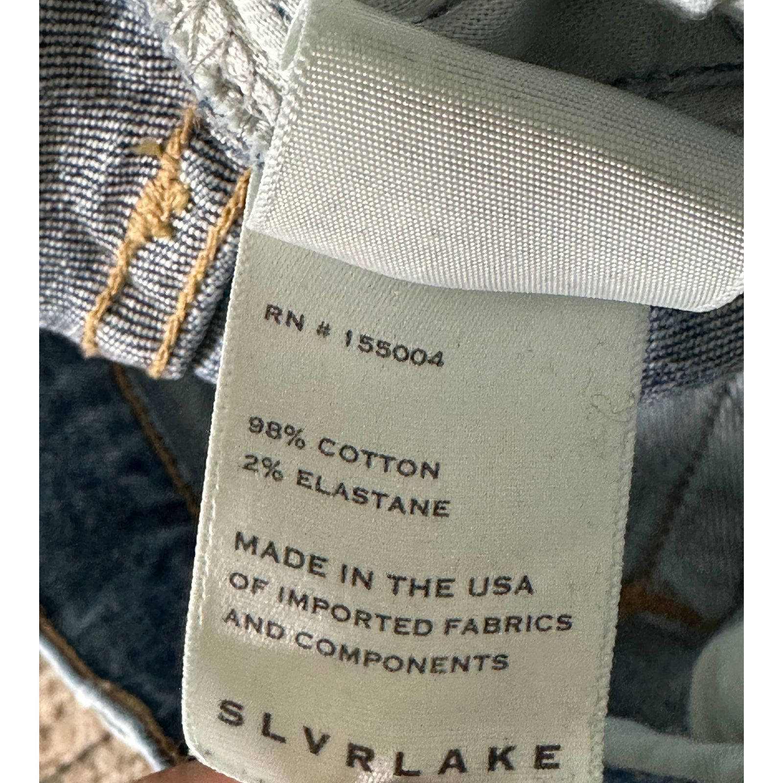 SLVRLAKE $329 SLVRLAKE London High Rise Straight Leg Blue Jeans 24x29 Size 24" / US 00 / IT 34 - 8 Thumbnail