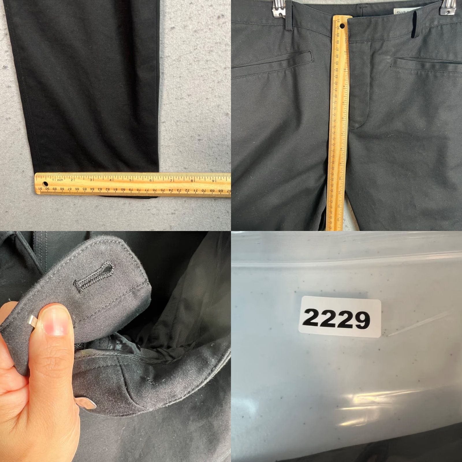 Club Monaco Club Monaco Womens Size 10 Black Slim-Fit Pants Viscose Blend Size 32" / US 10 / IT 46 - 8 Thumbnail