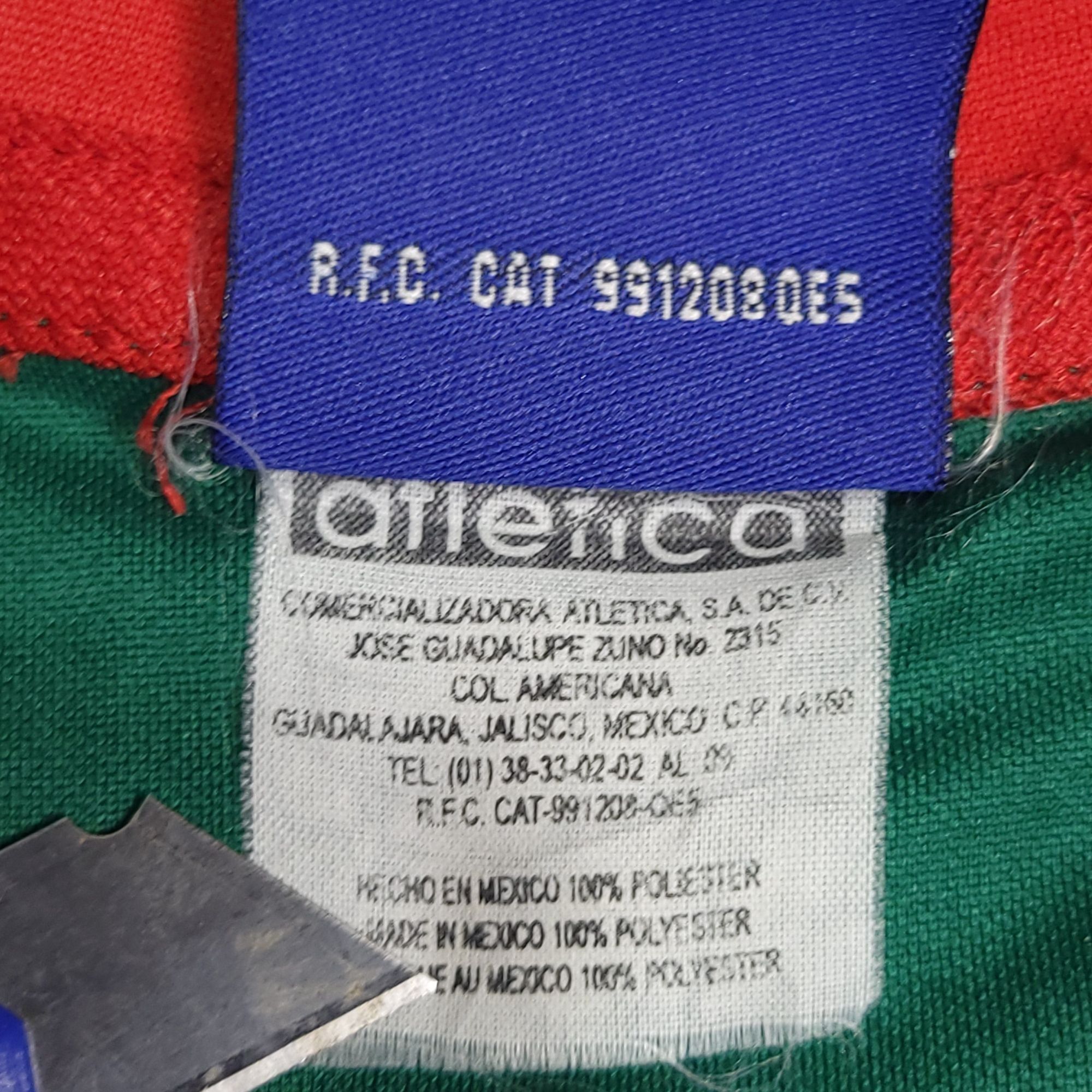 Atletica Blanco Mexico 2002 WORLD CUP Atletica Home Jersey M Size US M / EU 48-50 / 2 - 8 Thumbnail