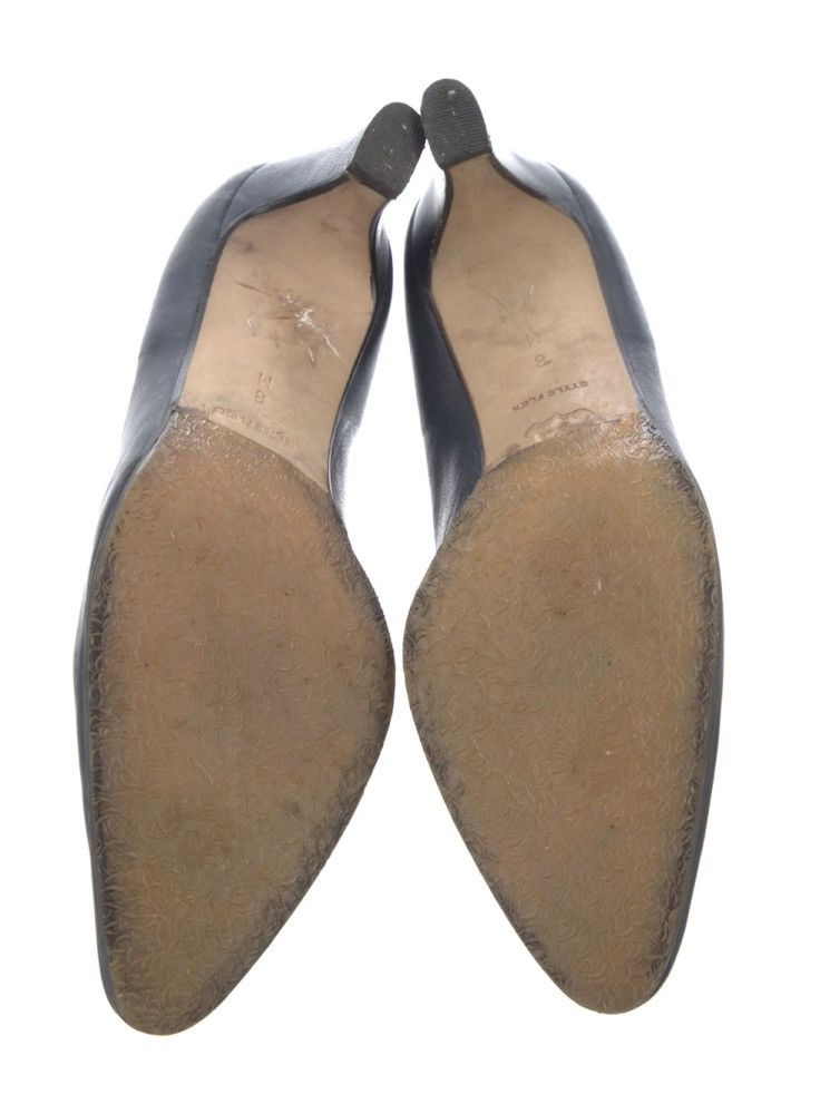Bally Bally Navy Leather Heels Size US 8 / IT 38 - 5 Thumbnail