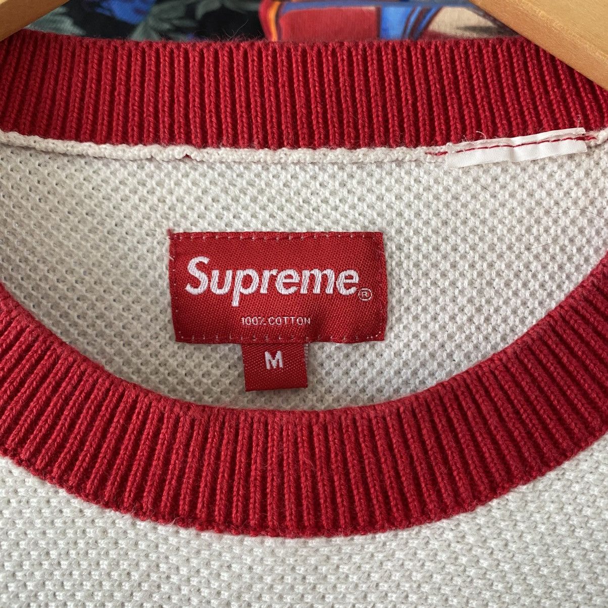 Supreme Supreme Pique Crewneck Sweater Multi Color 2018 Size US M / EU 48-50 / 2 - 5 Thumbnail