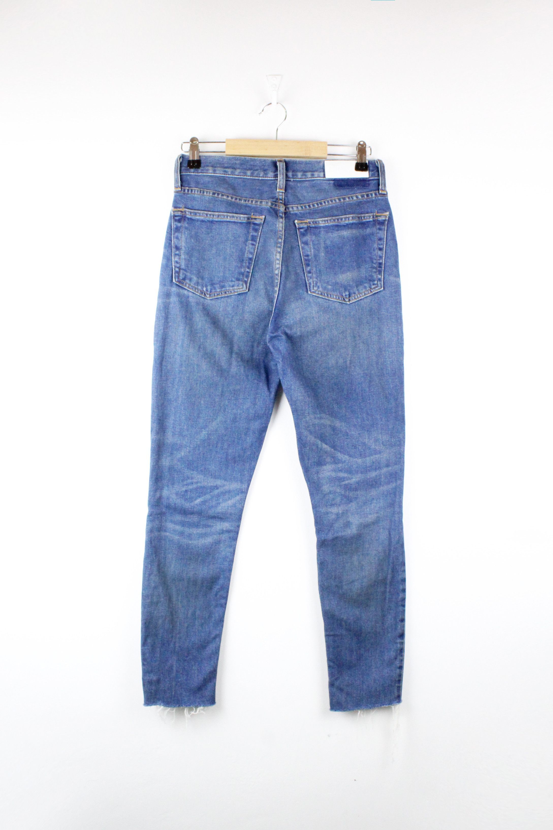 Jean × RE/DONE Womens Re/Done Blue Washed High Waisted Skinny Denim Jeans Size 27" / US 4 / IT 40 - 4 Thumbnail