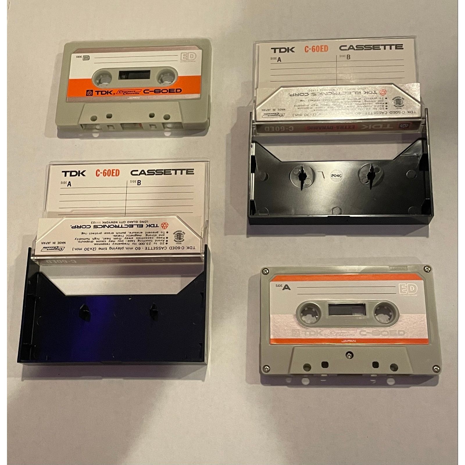 INTENTIONALLY BLANK 2 x 1970s TDK C-60ED Extra-Dynamic Audiophile Cassette Tapes Size ONE SIZE - 3 Thumbnail