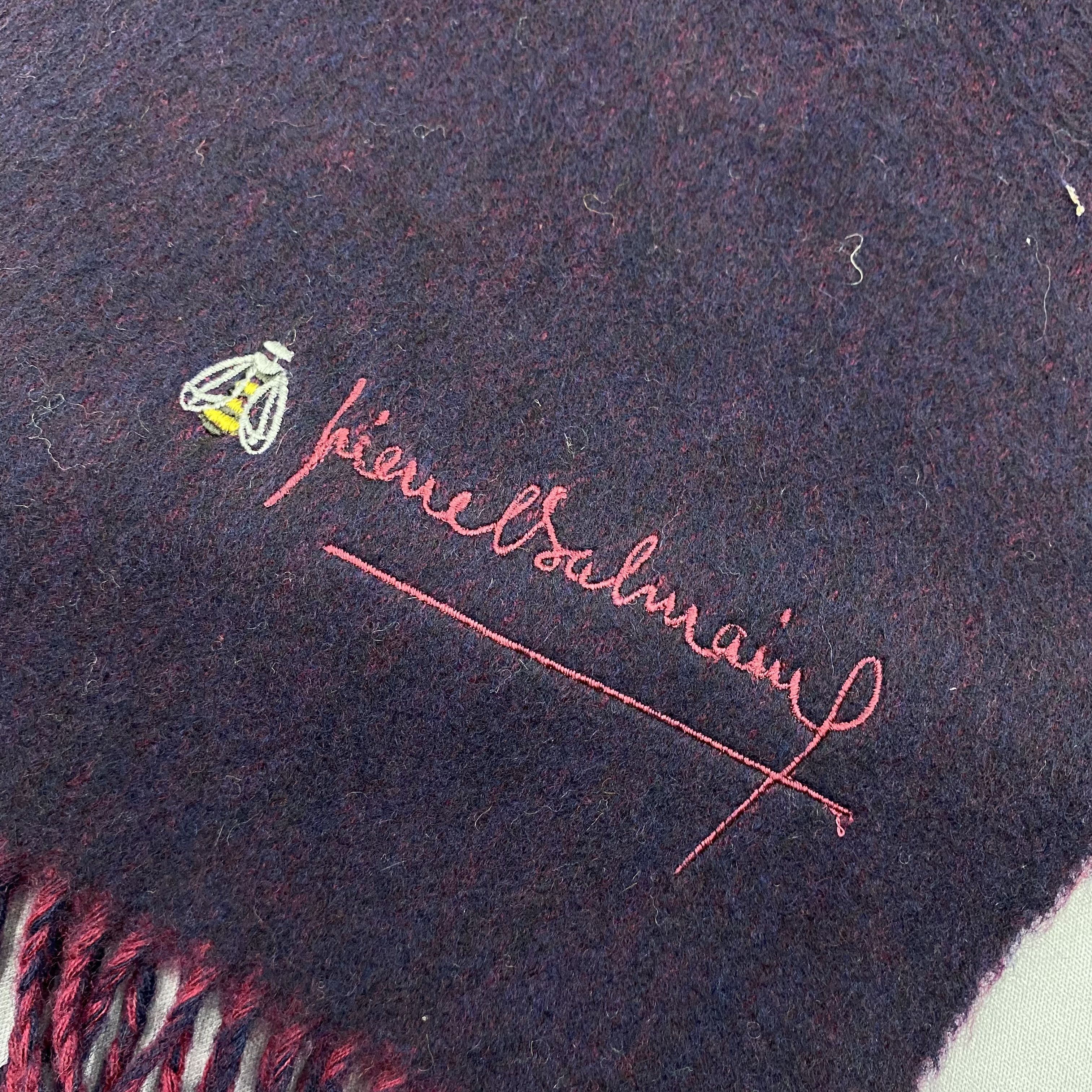 Japanese Brand Vintage Pierre Balmain Scarf Two Tone Muffler Wool Scarves Size ONE SIZE - 4 Thumbnail