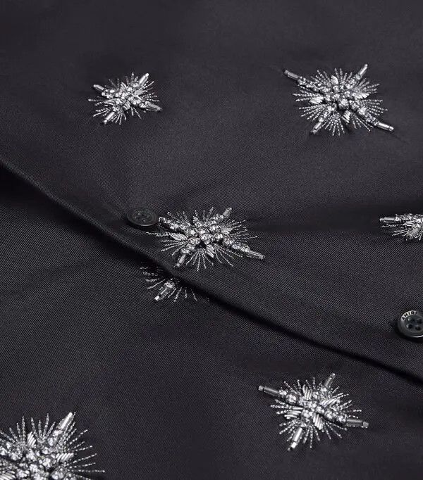 Amiri oc11z0426 Starburst Camp Shirt in Black Size US XL / EU 56 / 4 - 4 Thumbnail