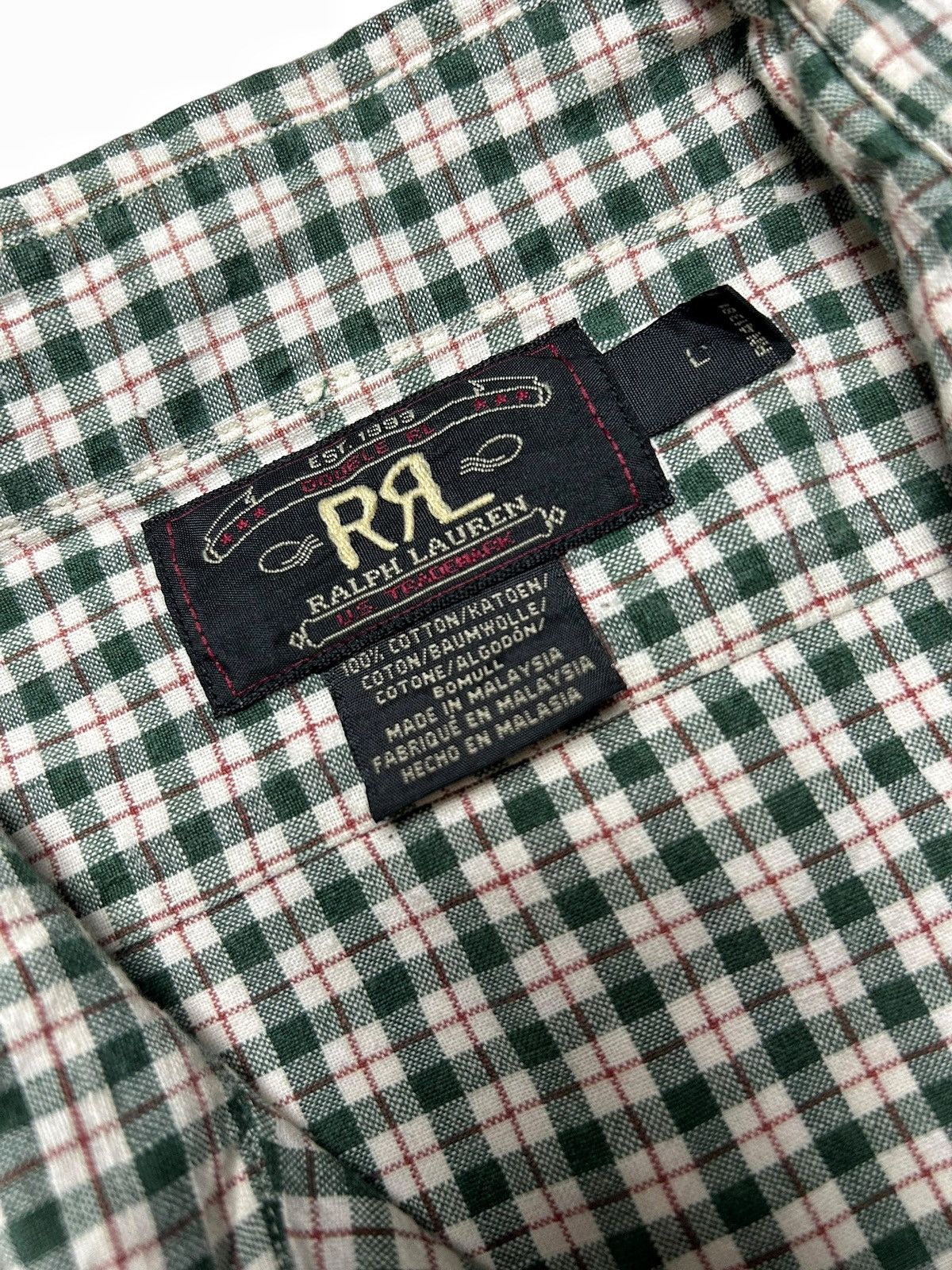 RRL Ralph Lauren Vintage RRL Double RL Mens Plaid Flannel Short Sleeve Size US XL / EU 56 / 4 - 7 Thumbnail