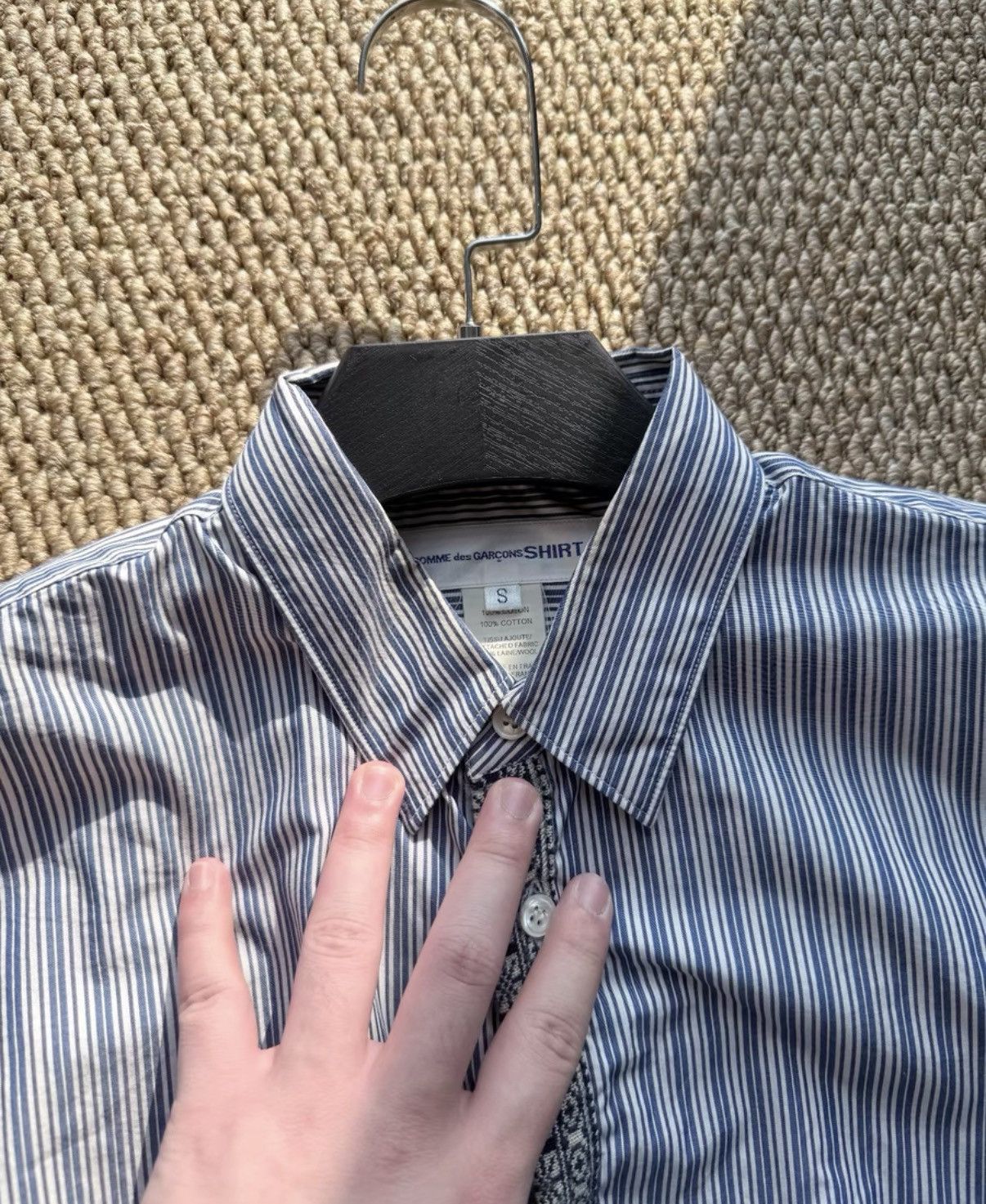 Comme des Garcons COMME des GARÇONS Striped Ethnic Short Sleeve Shirt K23 Size US S / EU 44-46 / 1 - 5 Thumbnail