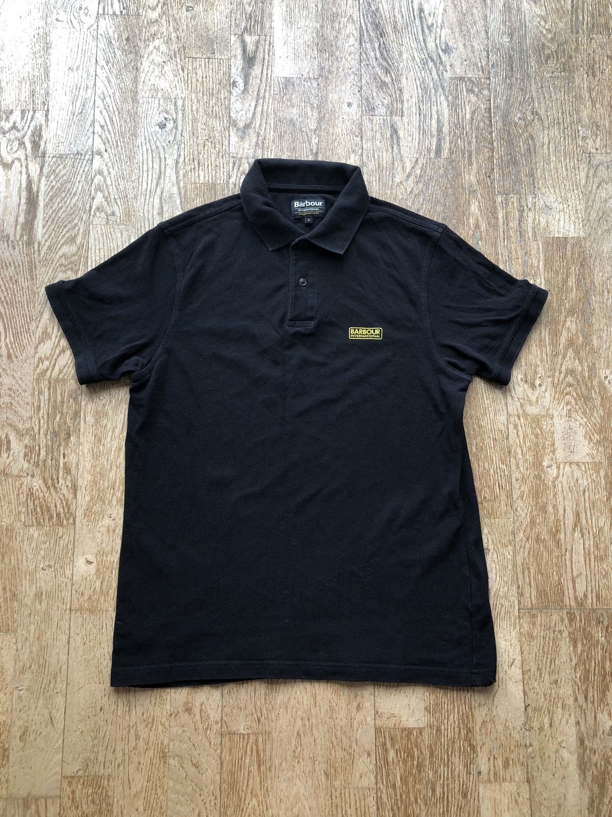 Barbour VINTAGE BARBOUR DESIGNER BLACK POLO SHIRT Size US M / EU 48-50 / 2 - 1 Thumbnail