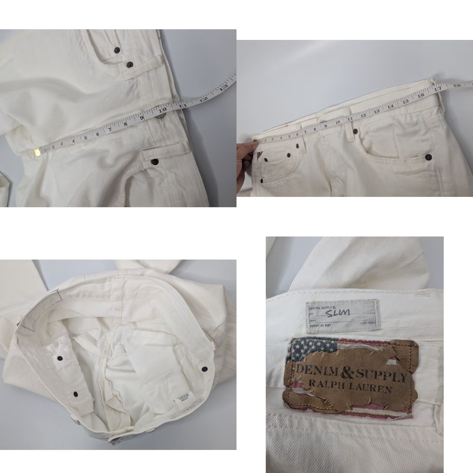 Ralph Lauren Ralph Lauren Denim Supply Slim Fit Jeans White Mens 33x30 Denim & Supply Slim Fit Jeans Men White 90s City Logo Preppy Pockets Size US XS / EU 42 / 0 - 8 Thumbnail