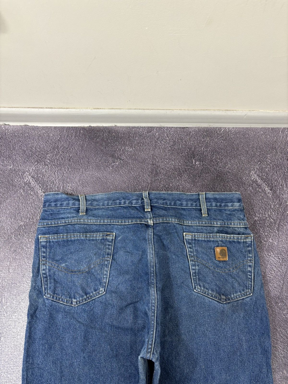 Carhartt Vintage 90s Carhartt USA Work Blue Denim Skate Baggy Jeans Size US 40 / EU 56 - 6 Thumbnail