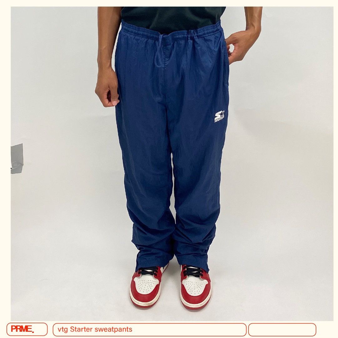 Starter × Vintage vintage 90s STARTER Spellout Logo Nylon Track sweatpants Size US 39 - 5 Thumbnail