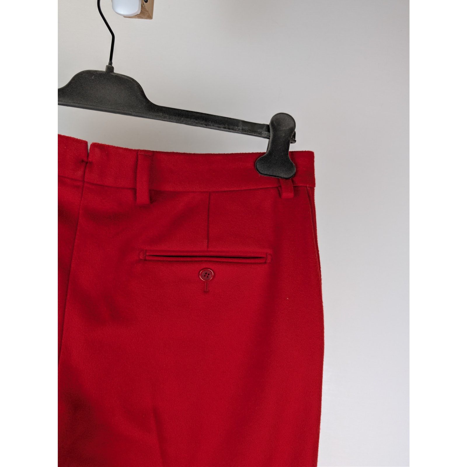 Vetements o1rshd1 High-Waisted Wool Tailored Pants in Red Size US 34 / EU 50 - 14 Thumbnail