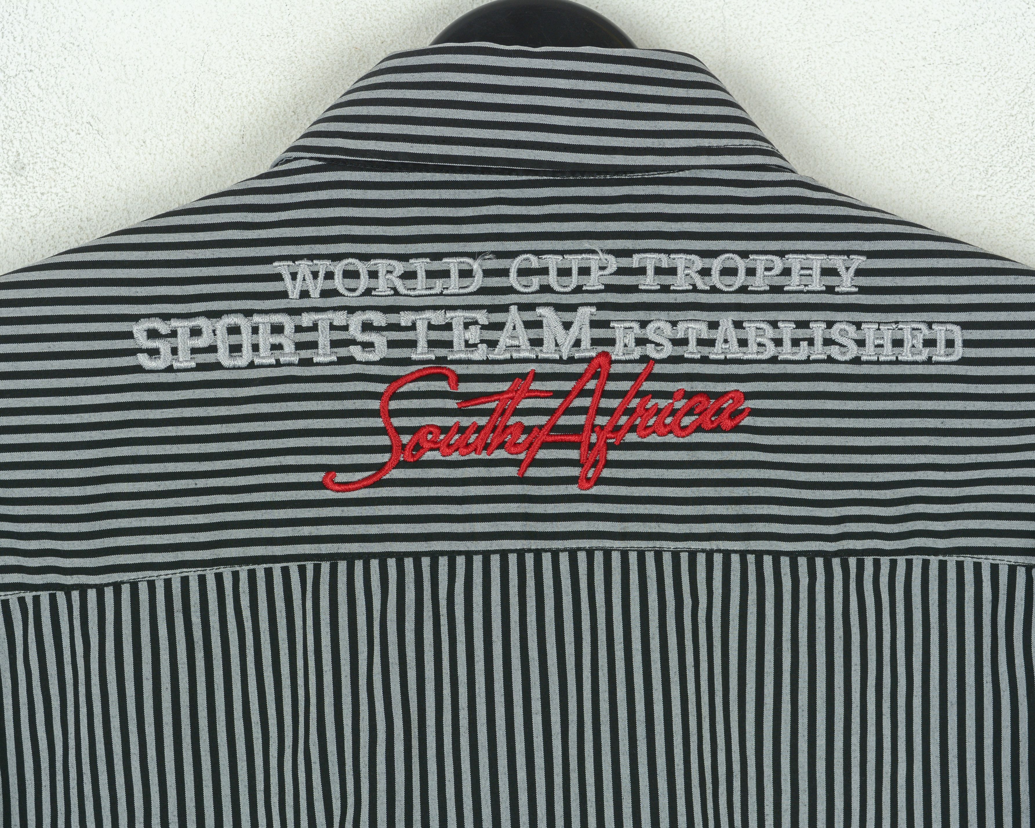 Camp David Shirt M Pinstriped Embroided Long Sleeve Grey Casual Top Size US M / EU 48-50 / 2 - 7 Thumbnail