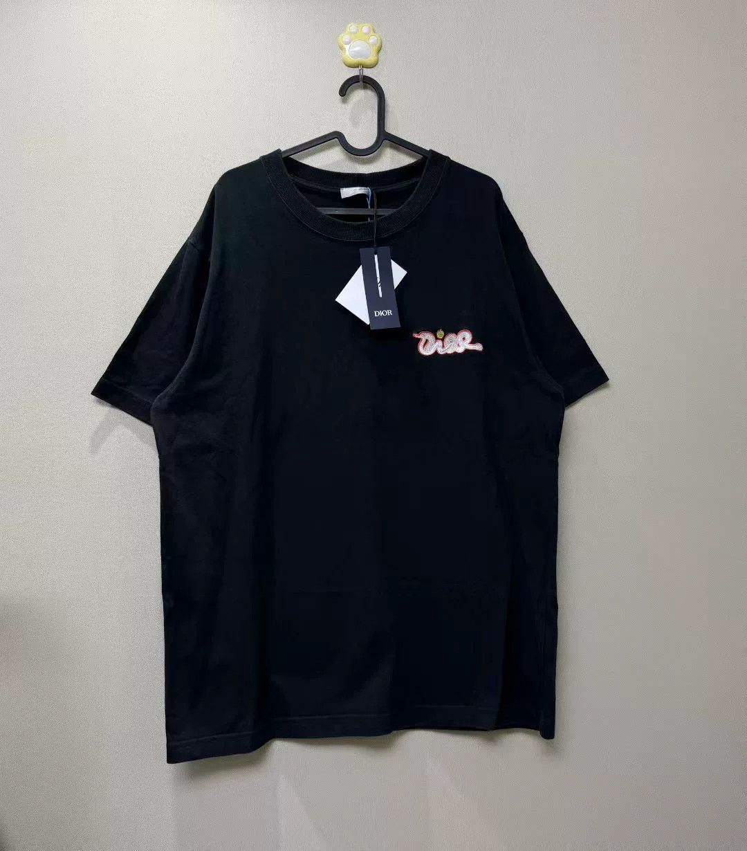 Dior DIOR x KAWS Black Embroidered Snake Logo Tee Size US XL / EU 56 / 4 - 1 Thumbnail