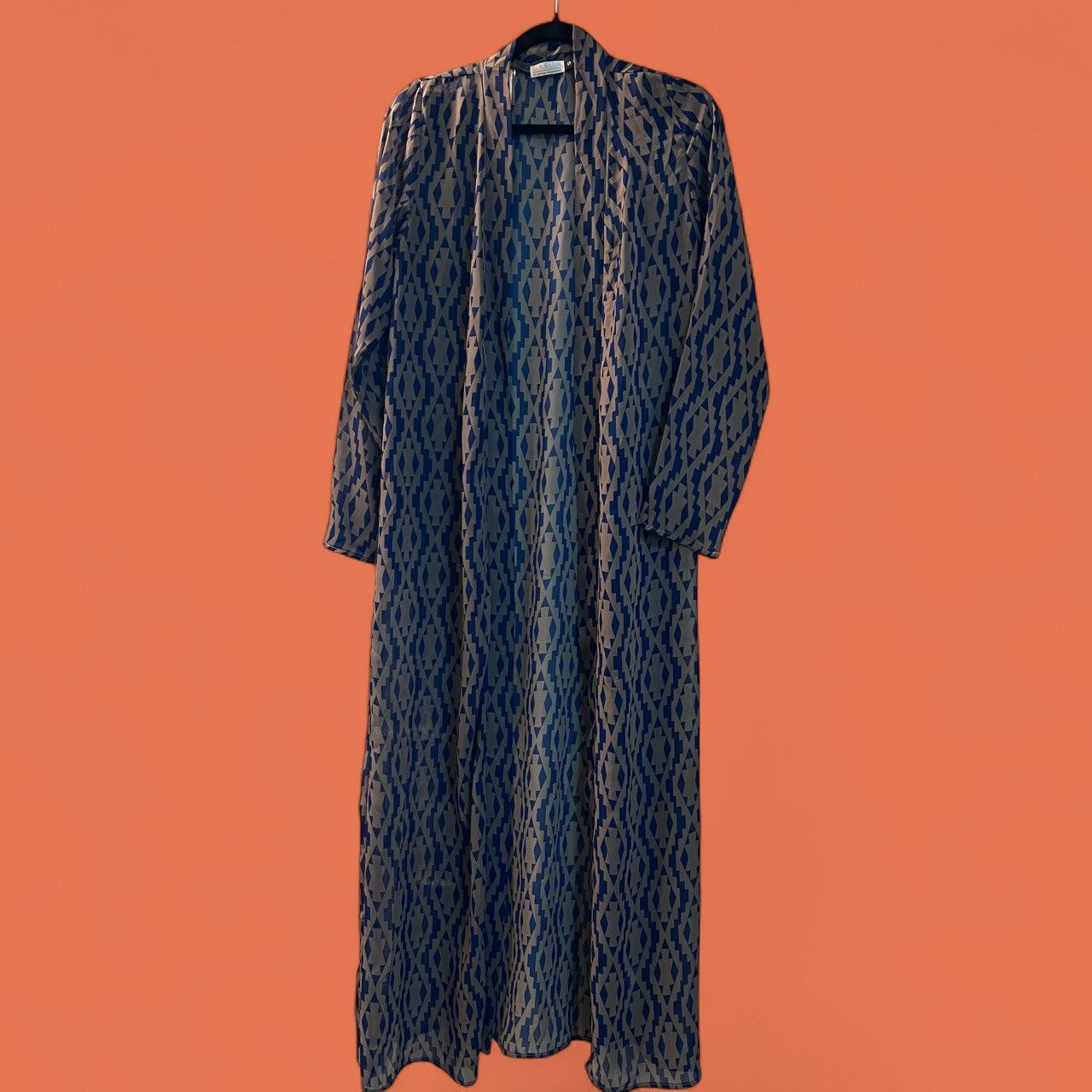 Other Louella by Ibtihaj Muhammad Blue Ikat Caftan Size S / US 4 / IT 40 - 1 Thumbnail