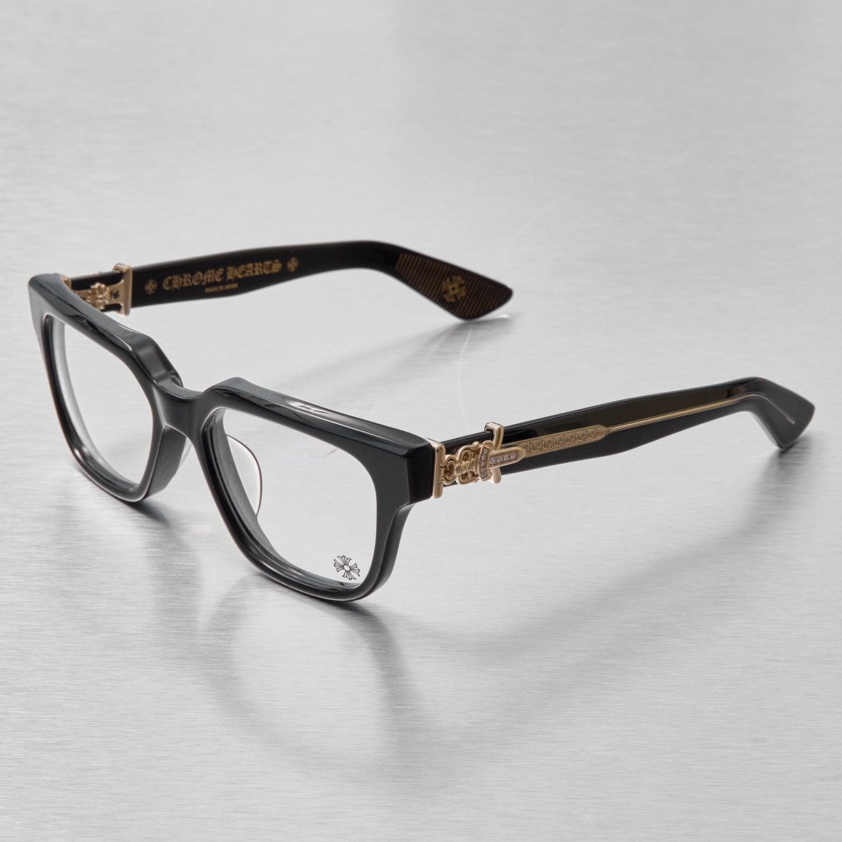Chrome Hearts CHROME HEARTS VAGILLIONAIRE II BK -18KGP DIAMOND BOY GLASSES Size ONE SIZE - 2 Thumbnail
